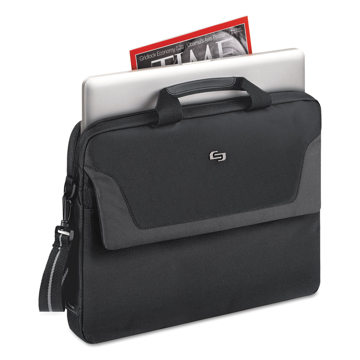 Solo Pro Slim Brief, Fits Devices Up to 16", Polyester, 15.5 x 2 x 11.5, Black - Bloom Skins