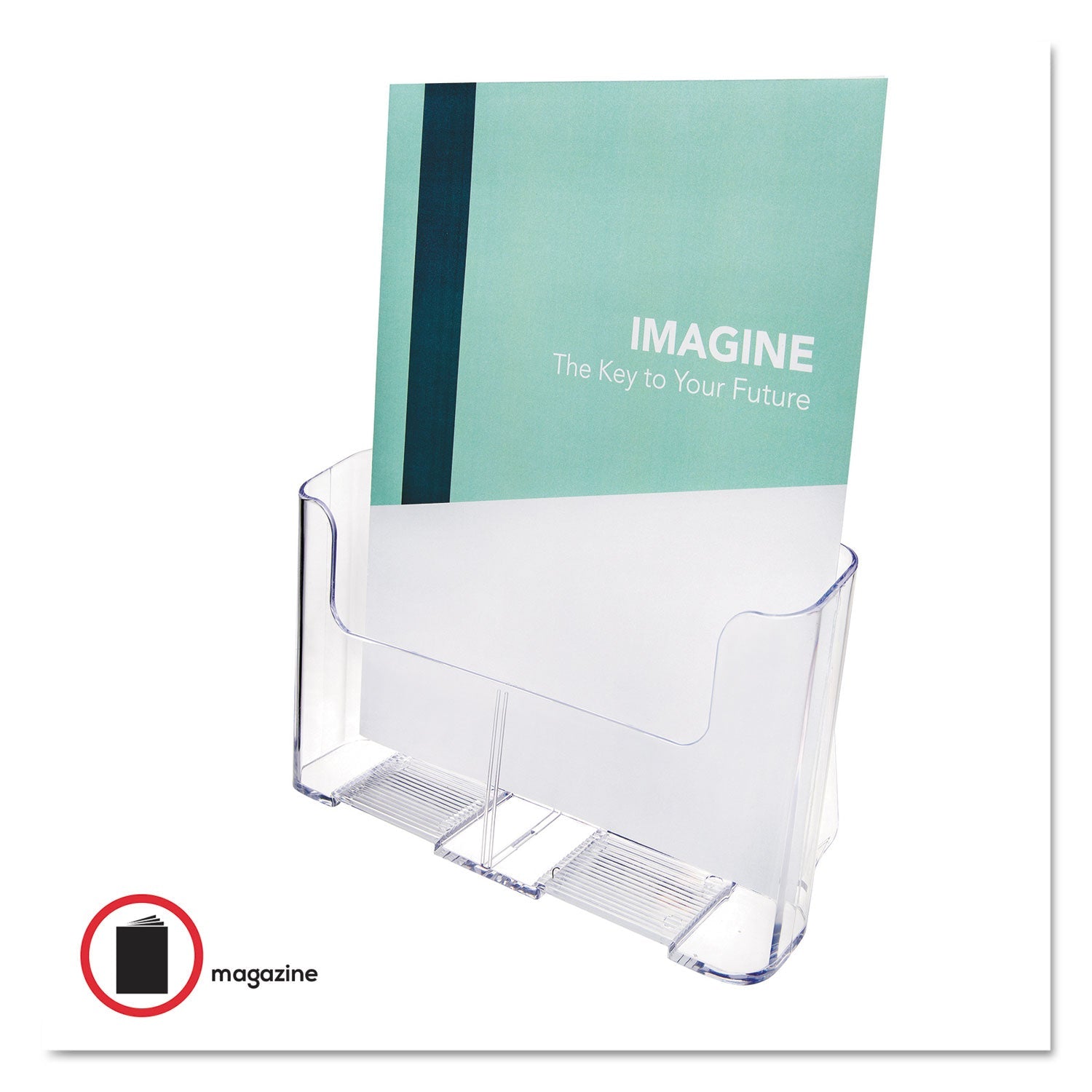 deflecto® Docuholder For Countertop/wall-Mount, Magazine, 9.25w X 3.75d X 10.75h, Clear