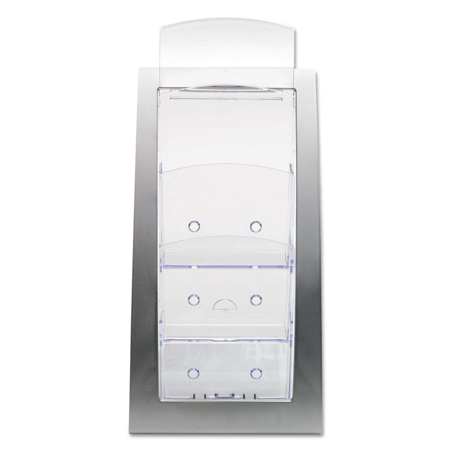 deflecto® 3-Tier Literature Holder, Leaflet Size, 6.75w X 6.94d X 13.31h, Silver