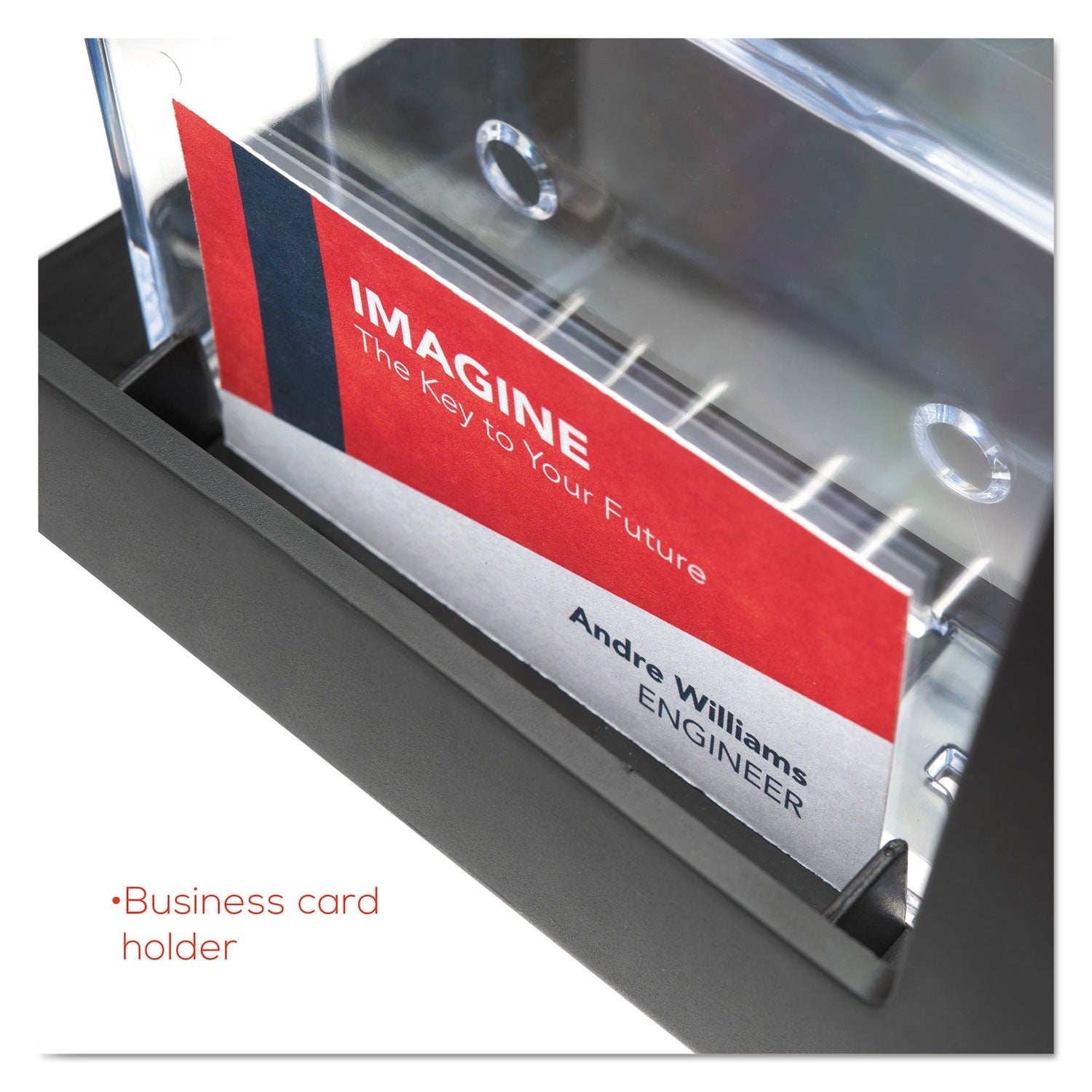 deflecto® 3-Tier Literature Holder, Leaflet Size, 6.75w X 6.94d X 13.31h, Black