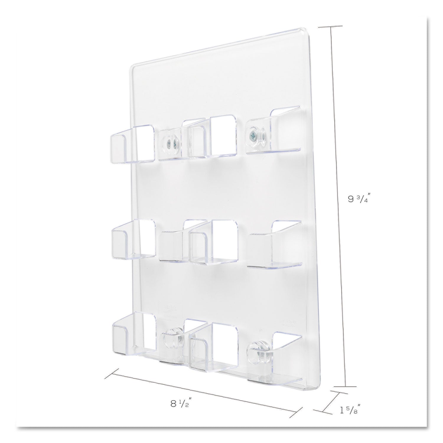 deflecto® 6-Pocket Business Card Holder, Holds 480 Cards, 8.5 X 1.63 X 9.75, Plastic, Clear