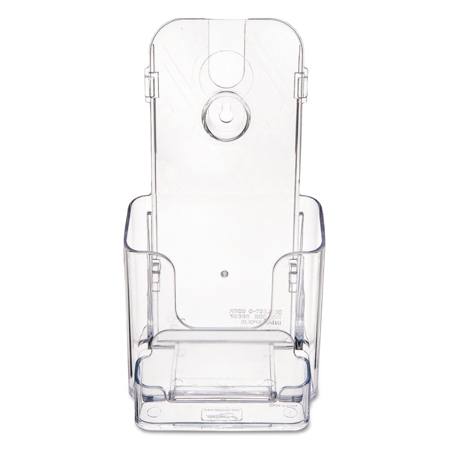 deflecto® Docuholder For Countertop/wall-Mount W/card Holder, 4.38w X 4.25d X 7.75h, Clear