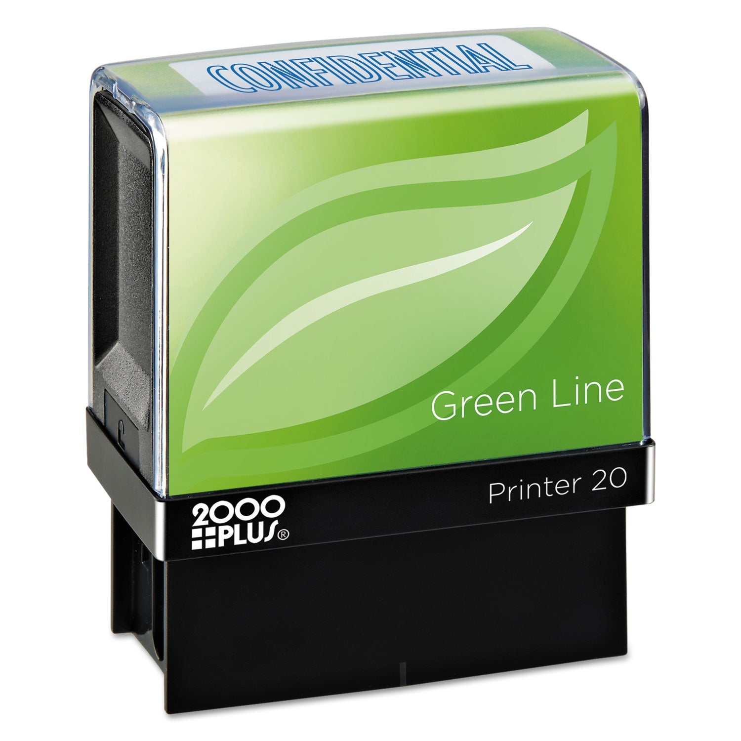 COSCO 2000PLUS® Green Line Message Stamp, Confidential, 1.5 x 0.56, Blue