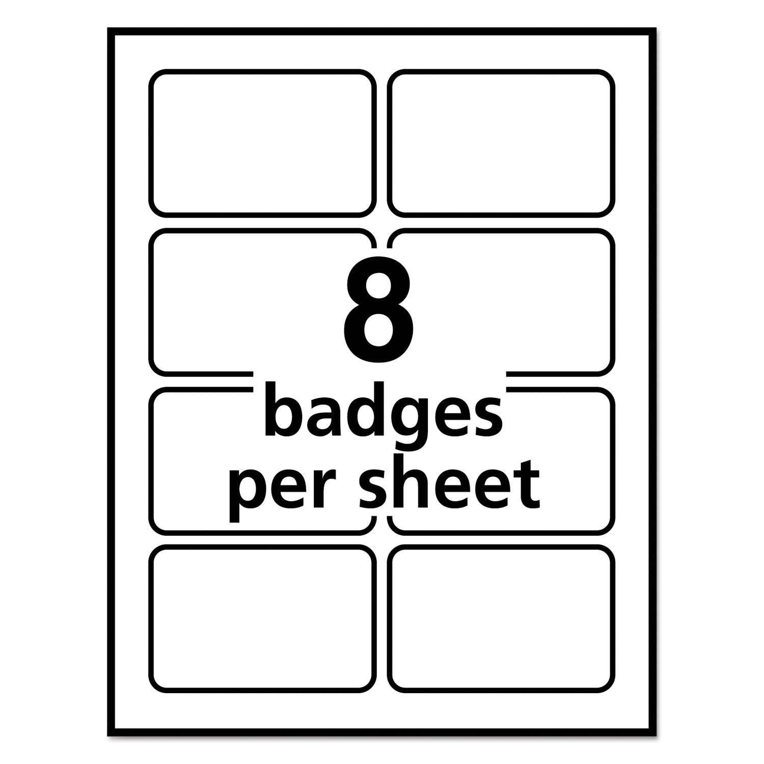 Avery® Flexible Adhesive Name Badge Labels, 3.38 X 2.33, White, 400/box