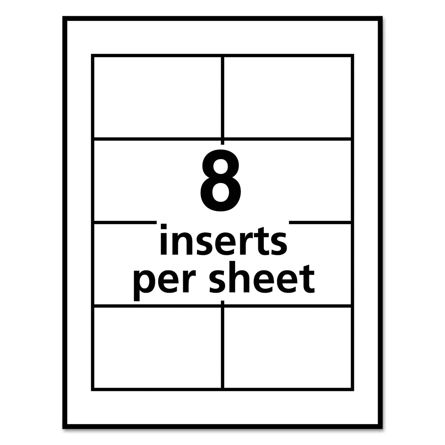 Avery® Name Badge Insert Refills, Horizontal/vertical, 2 1/4 X 3 1/2, White, 400/box