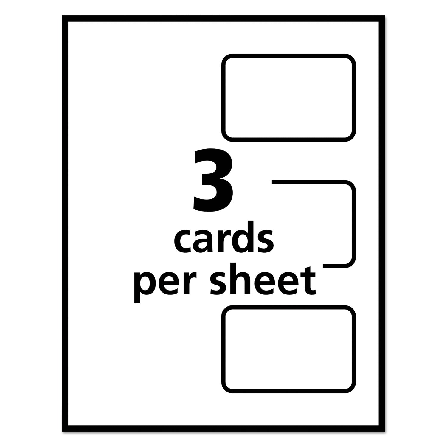 Avery® Laminated Laser/inkjet Id Cards, 2 1/4 X 3 1/2, White, 30/box
