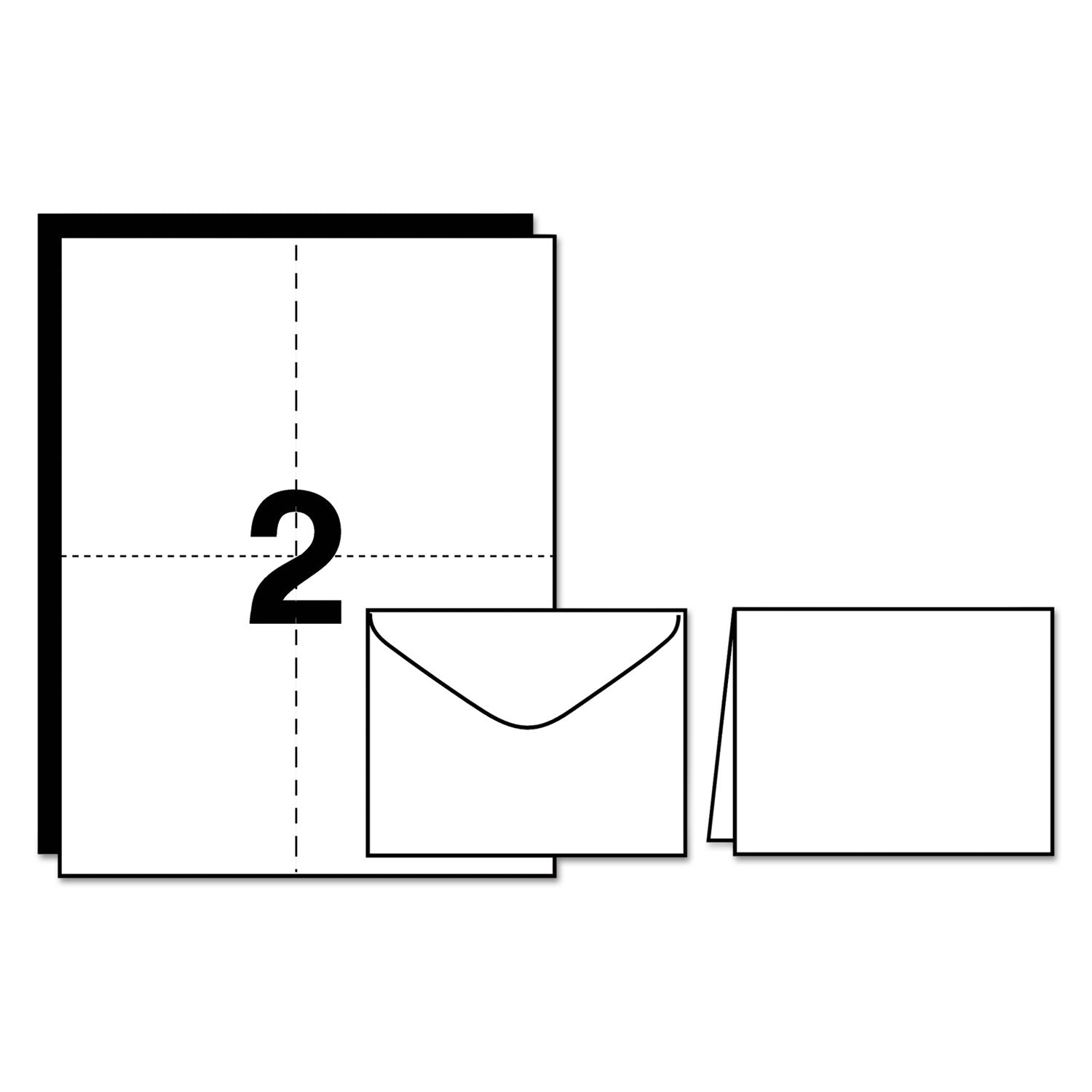 Avery® Note Cards With Matching Envelopes, Inkjet, 85 Lb, 4.25 X 5.5, Matte White, 60 Cards, 2 Cards/sheet, 30 Sheets/pack