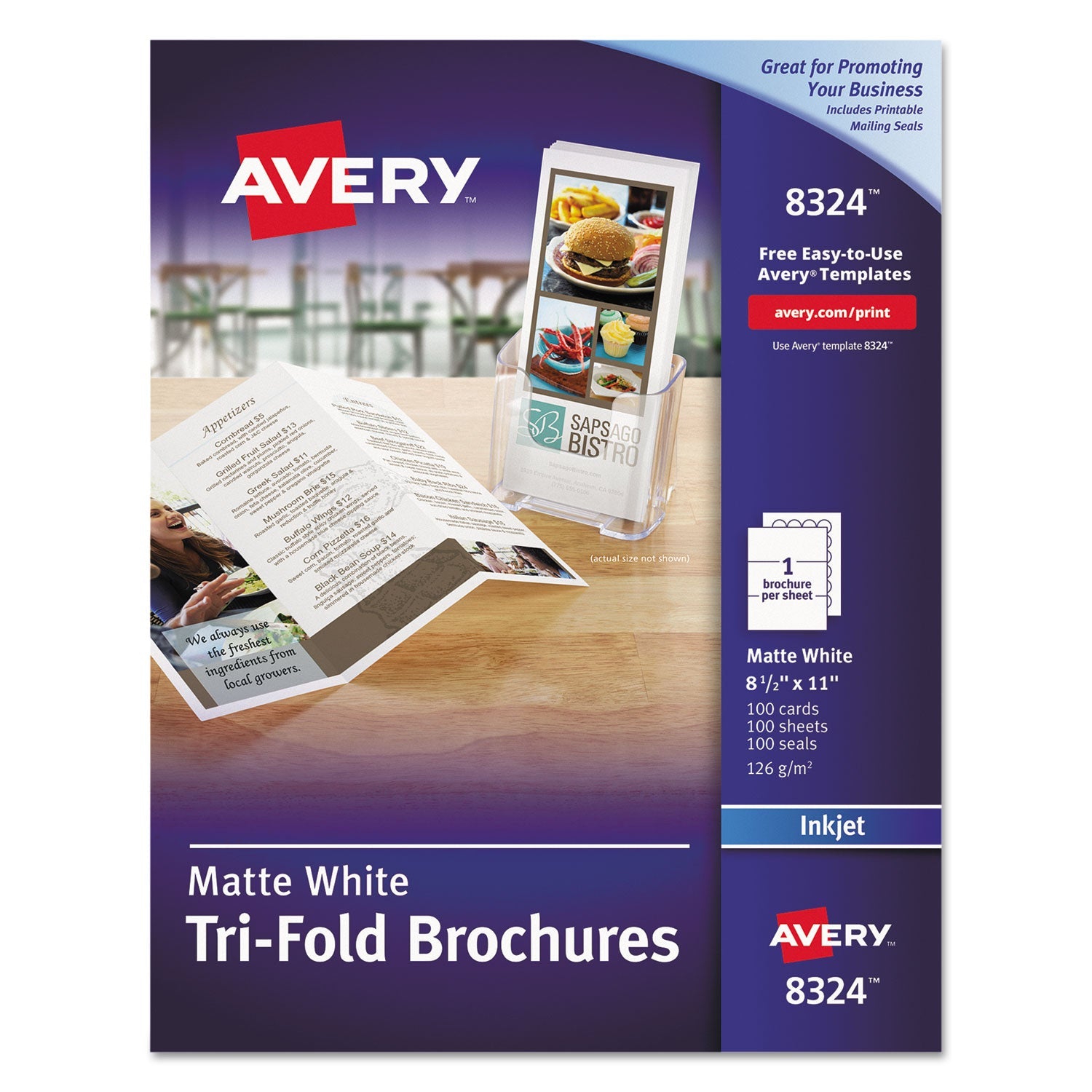 Tri-Fold Brochures | Matte White | 100-Pack
