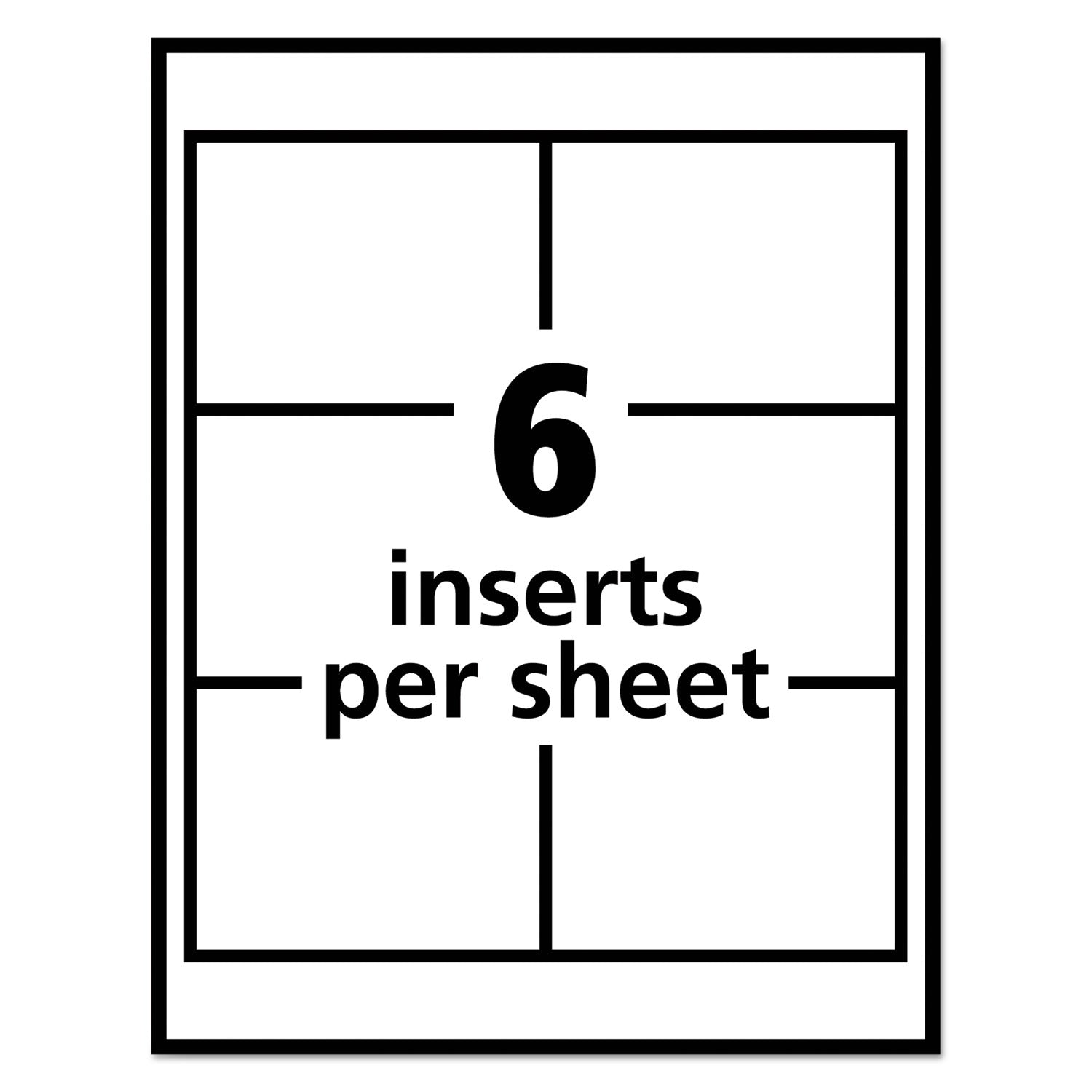 Avery® Pin-Style Badge Holder With Laser/inkjet Insert, Top Load, 4 X 3, White, 100/box