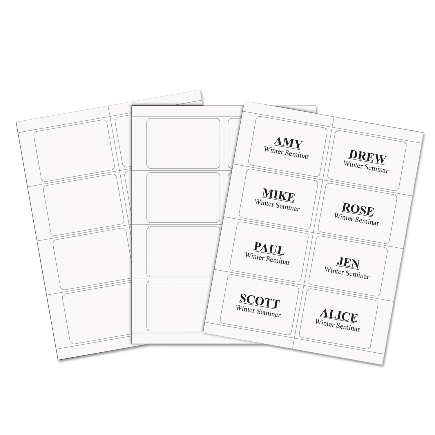 Laser Printer Name Badges | White, 200/Box