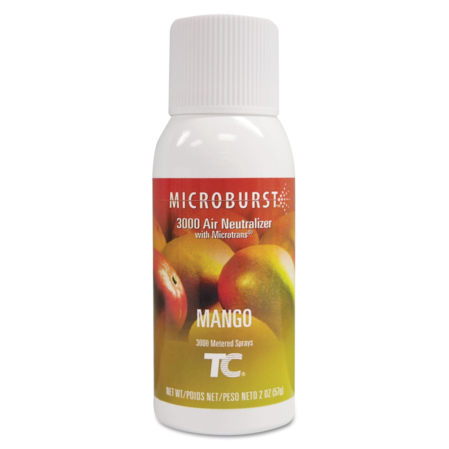Rubbermaid® Commercial Microburst 3000 Refill, Mango, 2 Oz Aerosol Spray, 12/carton