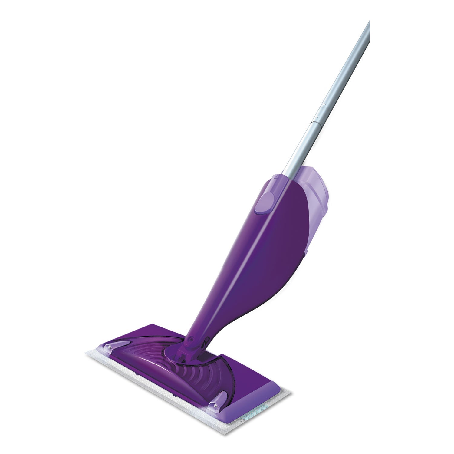 Swiffer® Wetjet Mop, 11 X 5 White Cloth Head, 46" Purple/silver Aluminum/plastic Handle