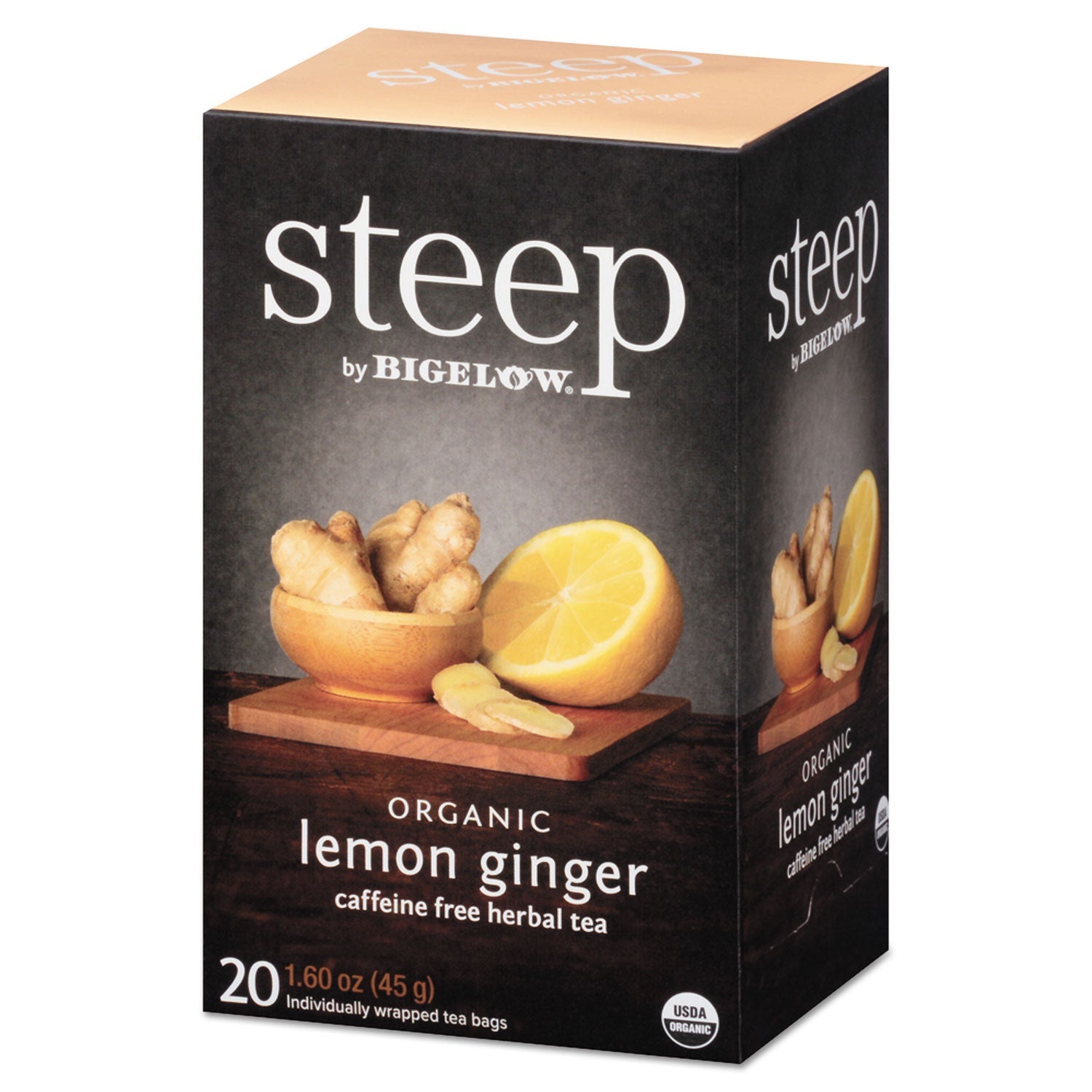 Bigelow Steep Tea | Lemon Ginger | 20/Box