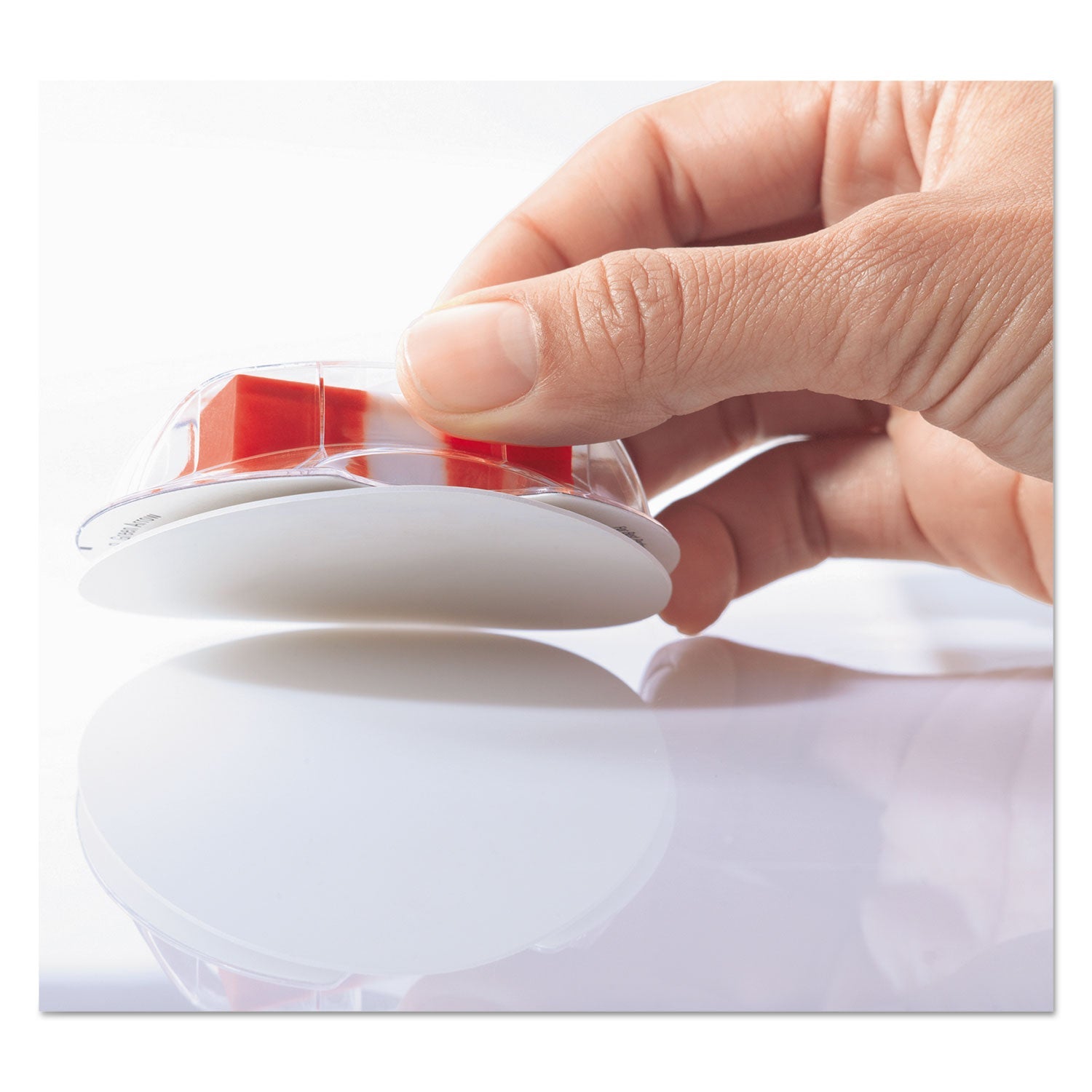 Post-it® Flags Page Flags in Desk Grip Dispenser, 1 x 1.75, Red, 200/Dispenser