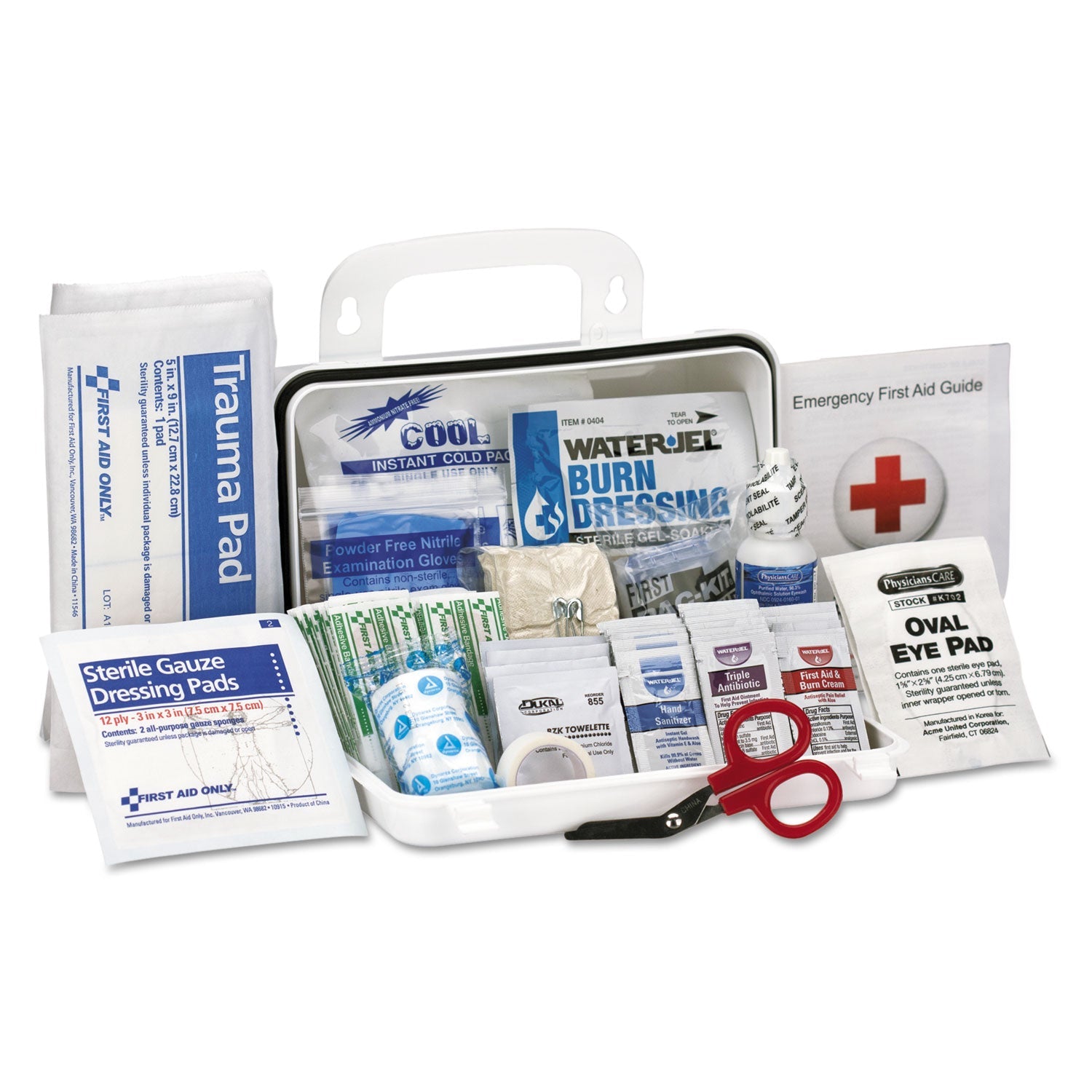 First Aid Only™ Ansi Class A 10 Person First Aid Kit, 71 Pieces, Plastic Case - Bloom Skins