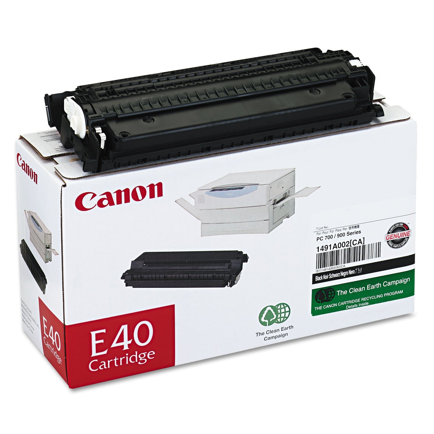 Canon® 1491a002 (e40) Toner, 4,000 Page-Yield, Black