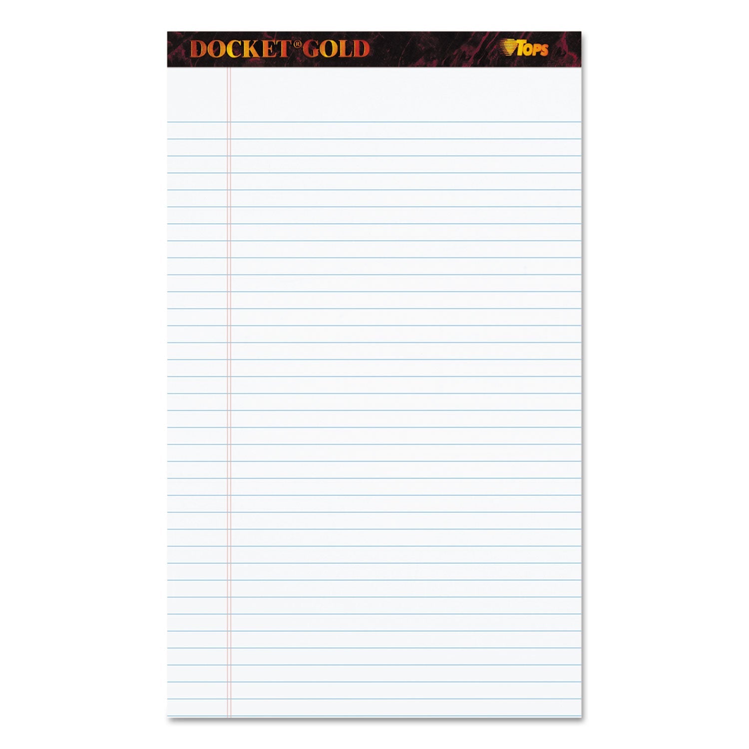 TOPS® Docket Gold Ruled Pads | 8.5x14 White