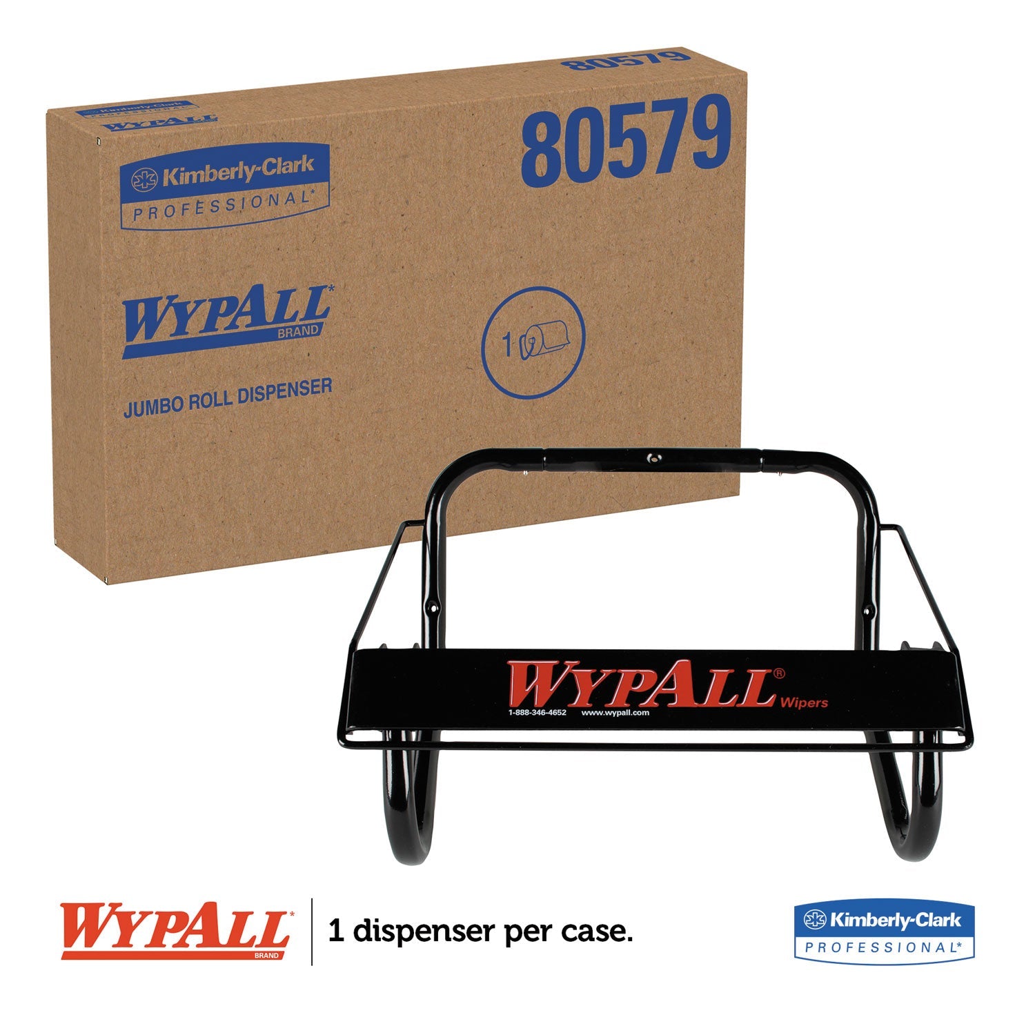 WypAll® Jumbo Roll Dispenser, 16.8 X 8.8 X 10.8, Black
