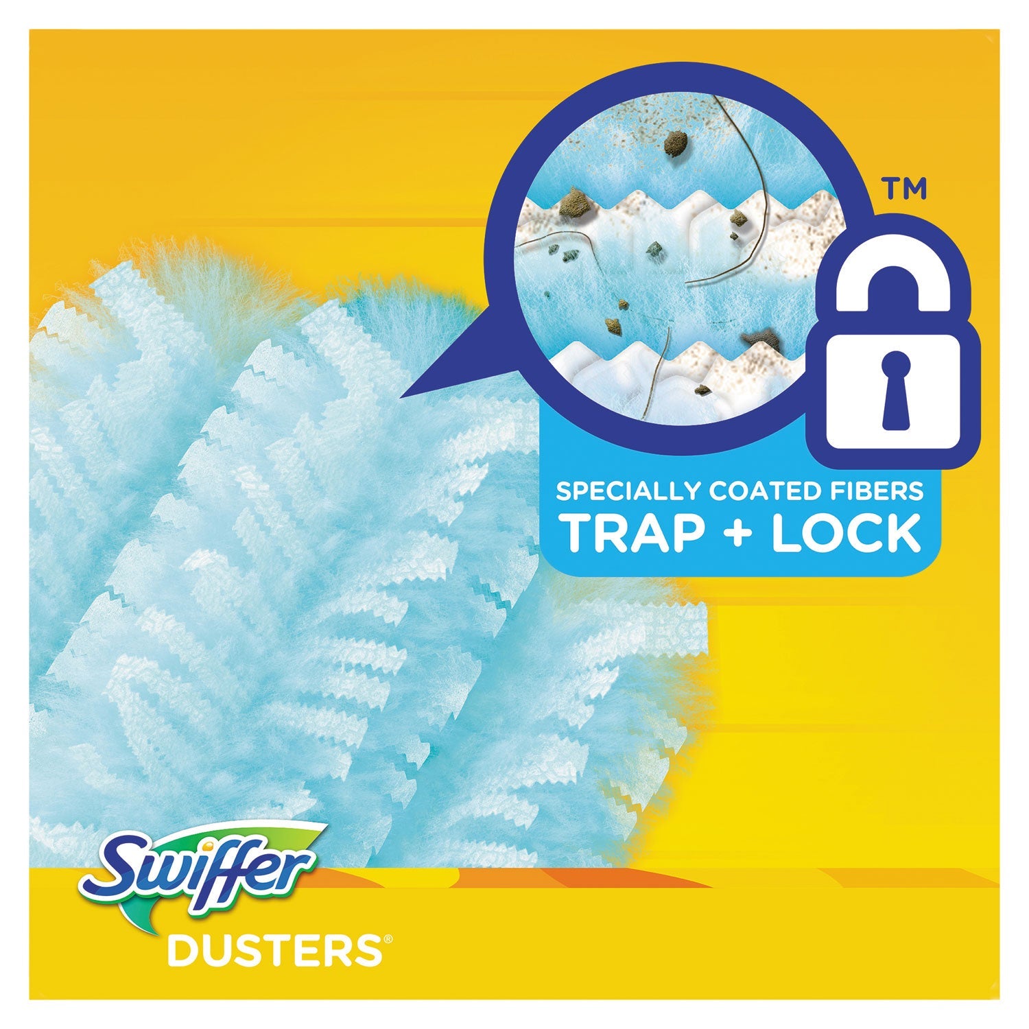Swiffer® Dusters Refill, Dust Lock Fiber, Unscented, Light Blue, 10/box