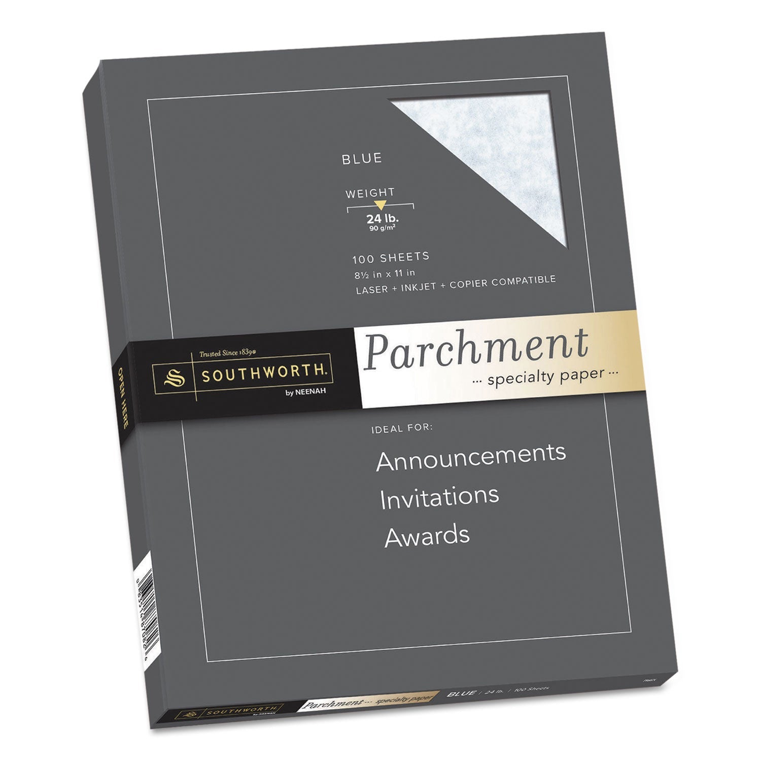 Parchment Specialty Paper | Blue, 24lb, 100/Box