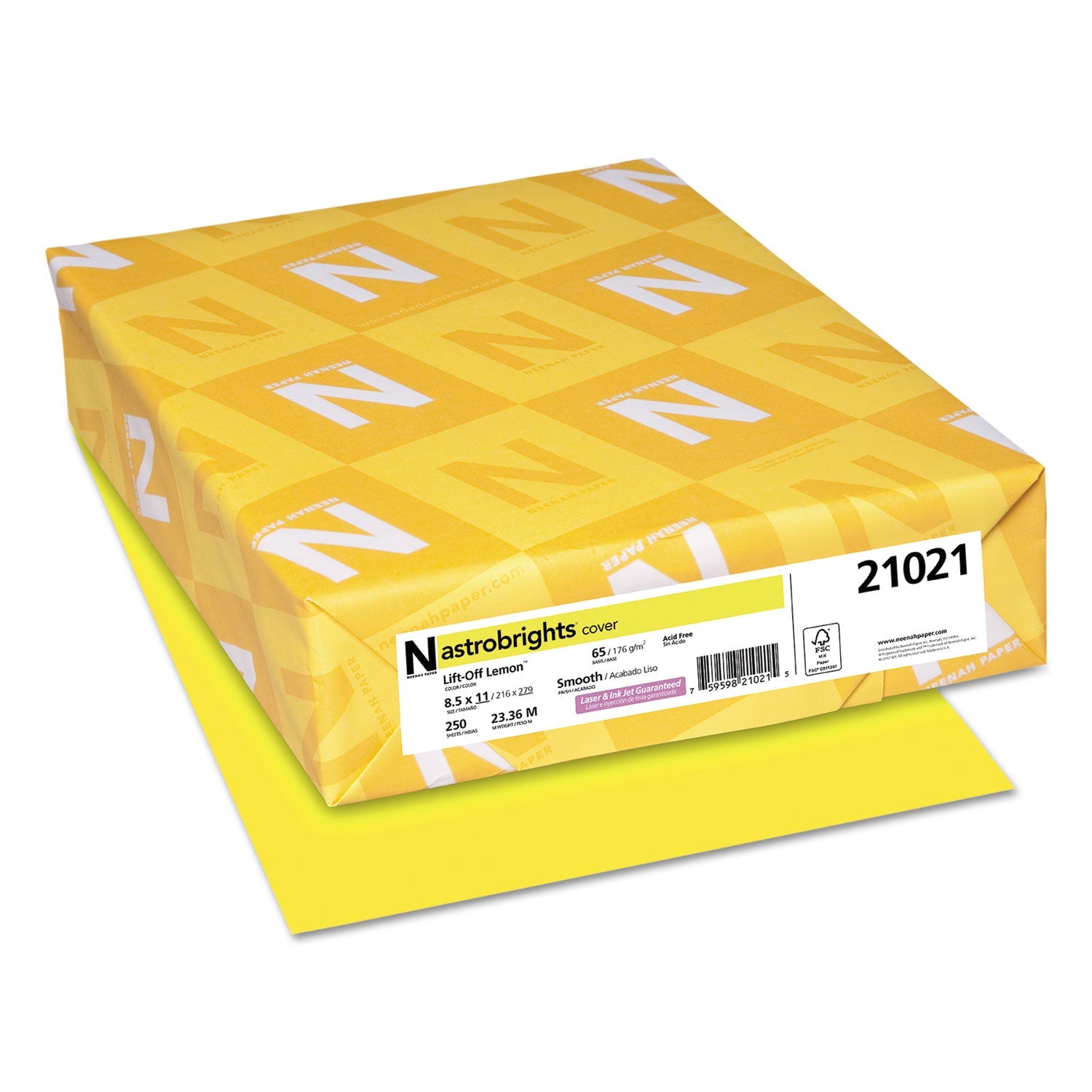 Lift-Off Lemon Cardstock | 65lb, 250/Pack