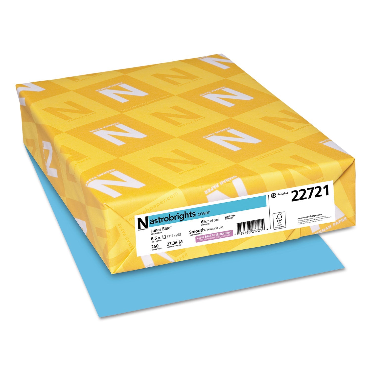Astrobrights Color Cardstock | Lunar Blue, 250/Pk