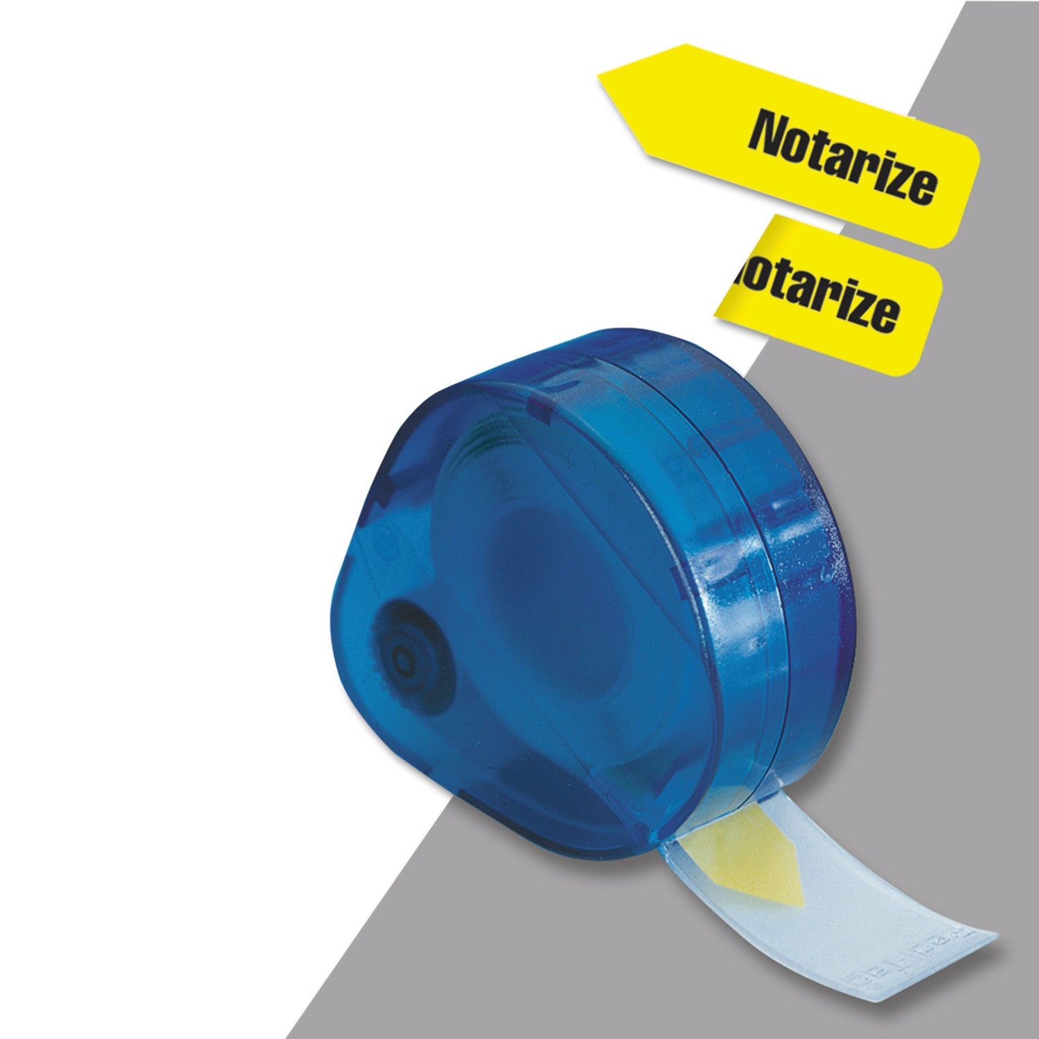 Redi-Tag® Arrow Message Page Flags In Dispenser, "notarize", Yellow, 120 Flags/dispenser