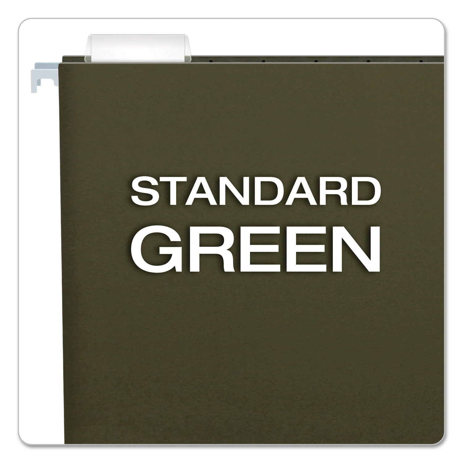 Pendaflex® Standard Green Hanging Folders, Legal Size, 1/5-Cut Tabs, Standard Green, 25/Box