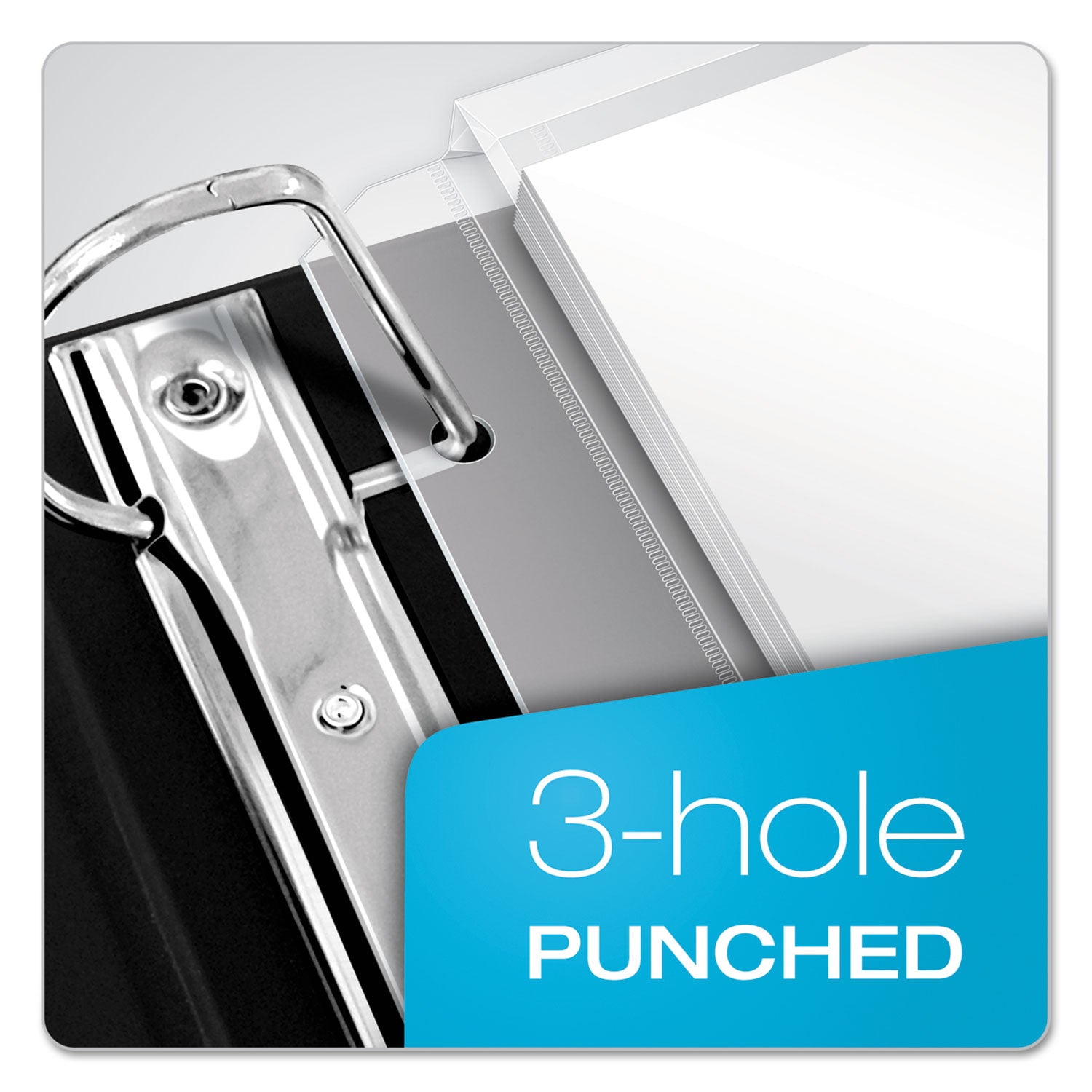 Cardinal® Expanding Zipper Binder Pockets, 8.5 x 11, Clear, 3/Pack