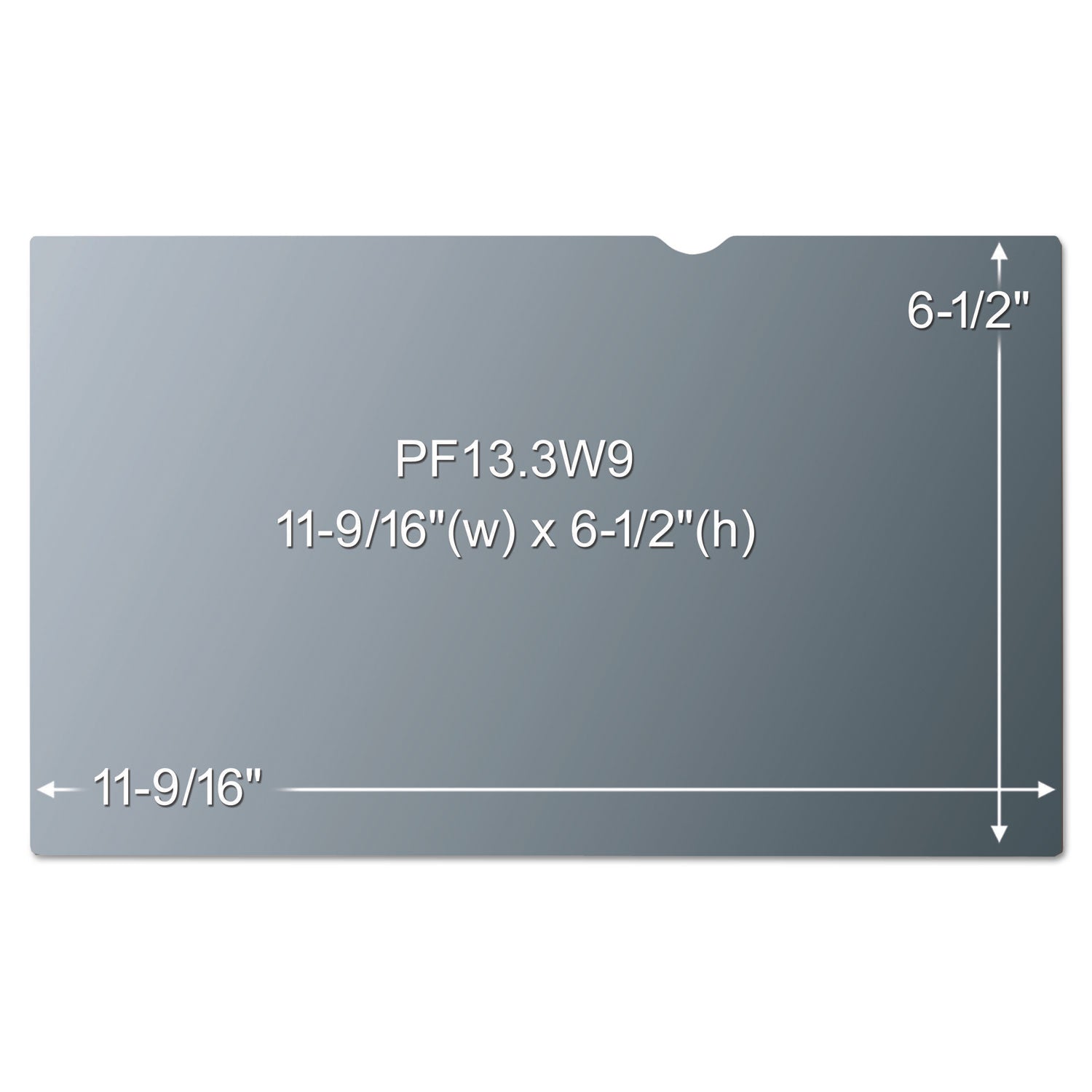 3M™ Frameless Blackout Privacy Filter For 13.3" Widescreen Laptop, 16:9 Aspect Ratio
