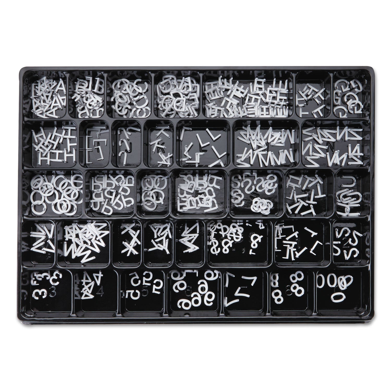 Quartet® Character Sets, Pin, White, 1"h, 300/set