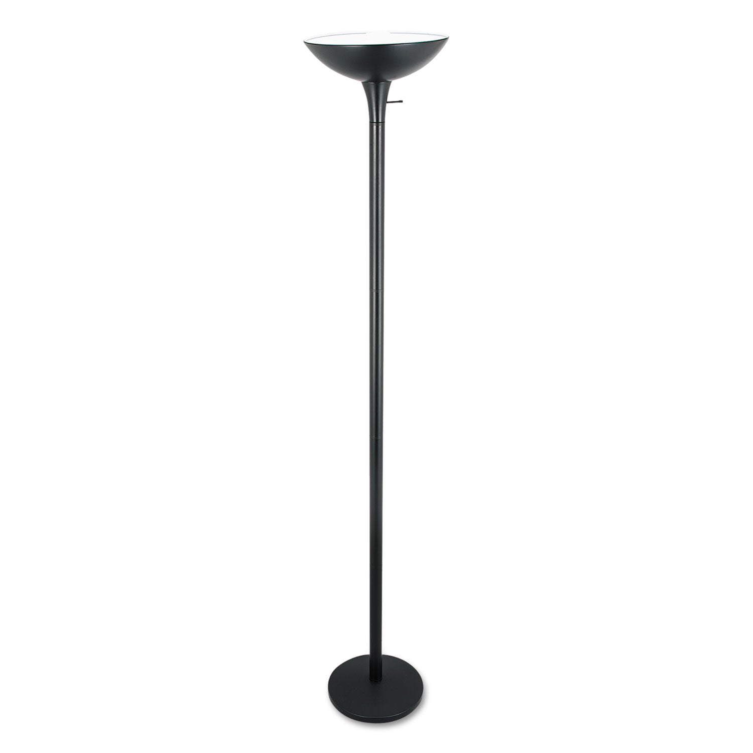 Alera® Torchier Floor Lamp, 12.5w x 12.5d x 72h, Matte Black