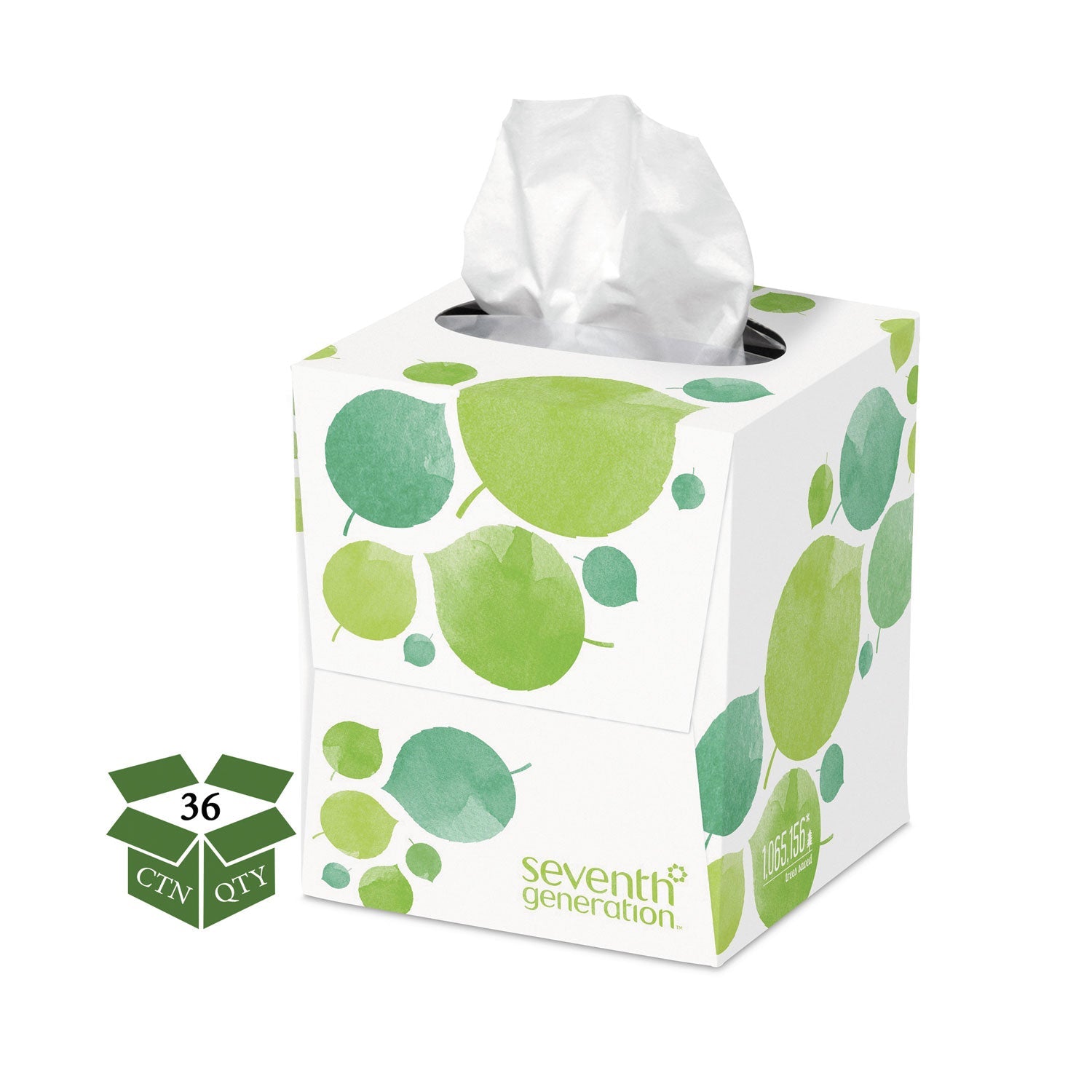 100% Recycled Facial Tissue | 2-Ply, 36 Boxes