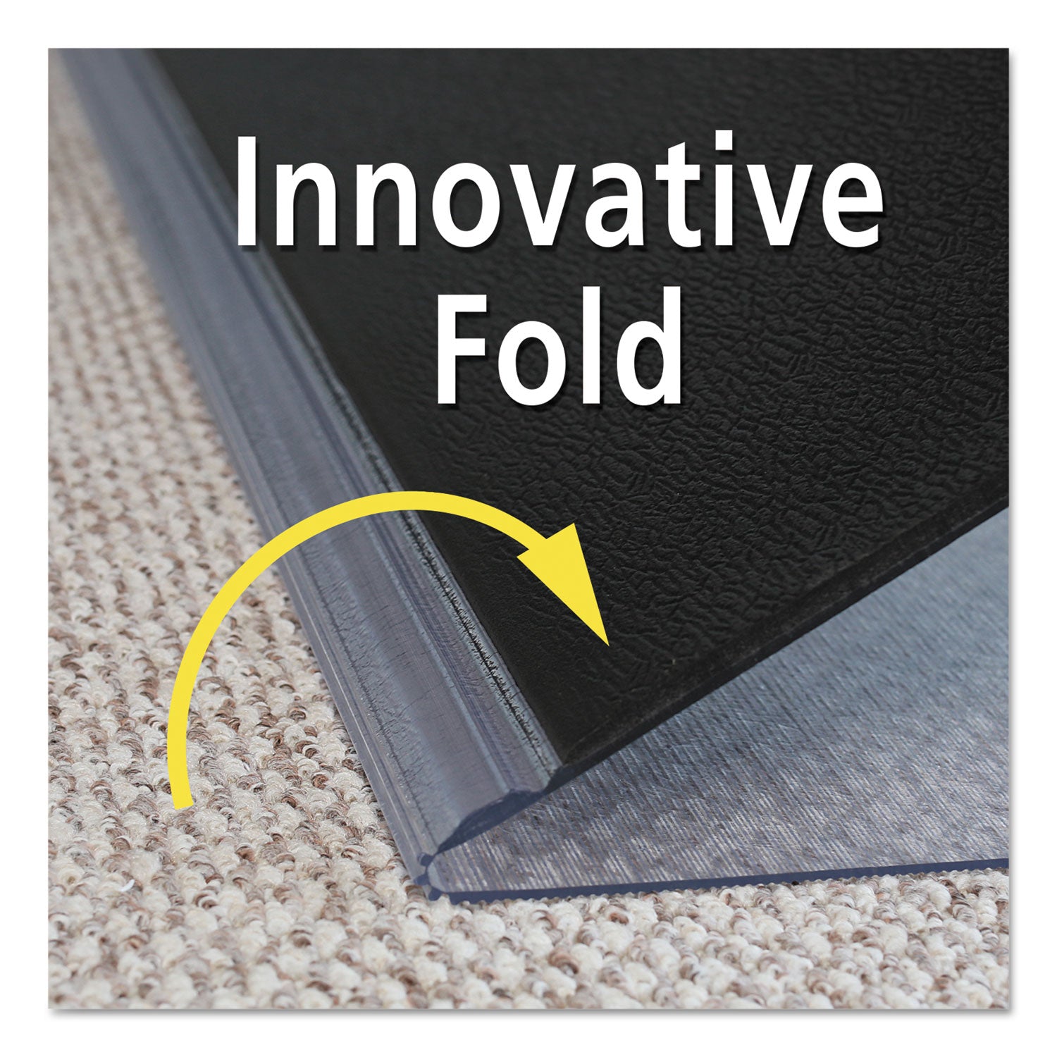 ES Robbins® Sit Or Stand Mat For Carpet Or Hard Floors, 45 X 53, Clear/black