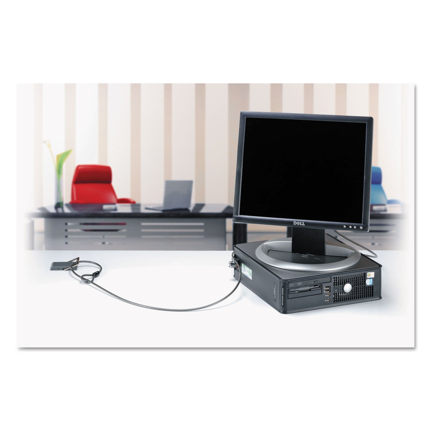 Kensington® Desk Mount Cable Anchor, Gray/white