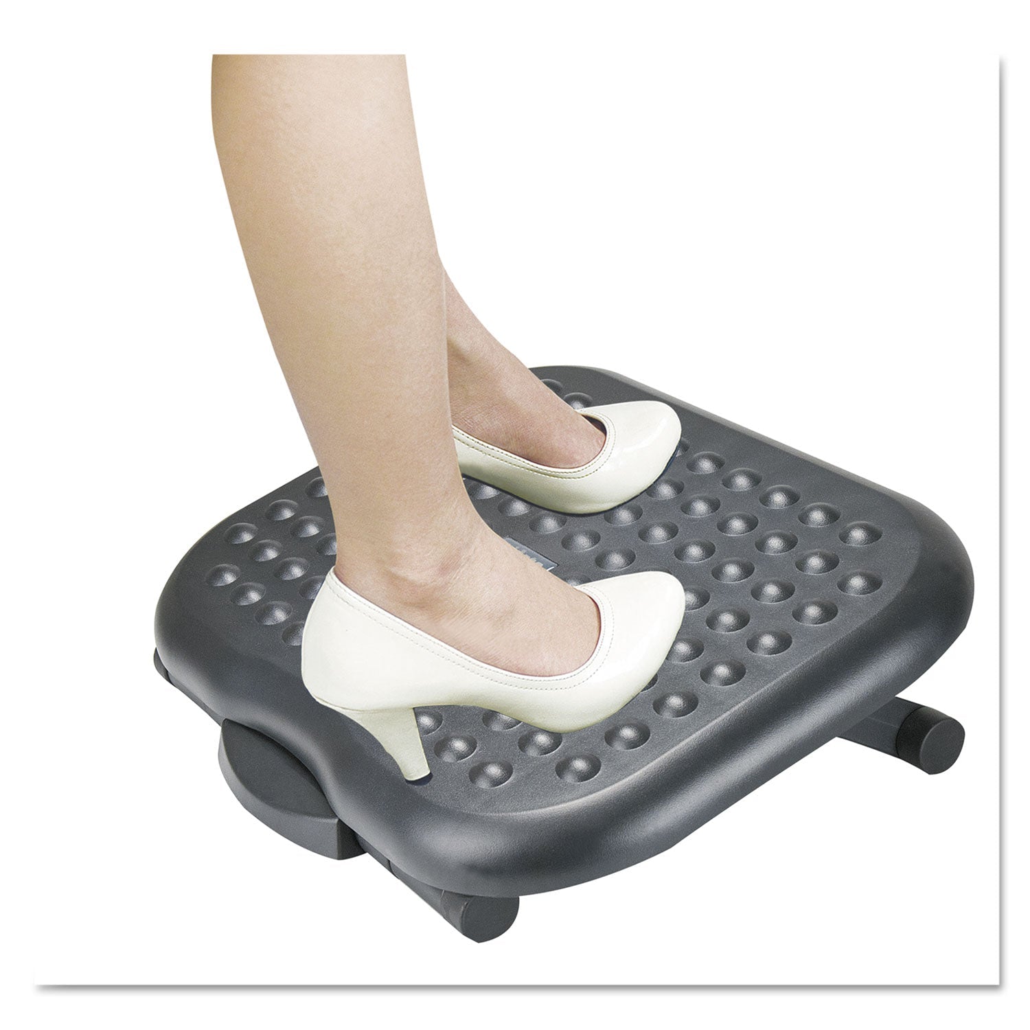 Alera® Relaxing Adjustable Footrest, 13.75w X 17.75d X 4.5 To 6.75h, Black
