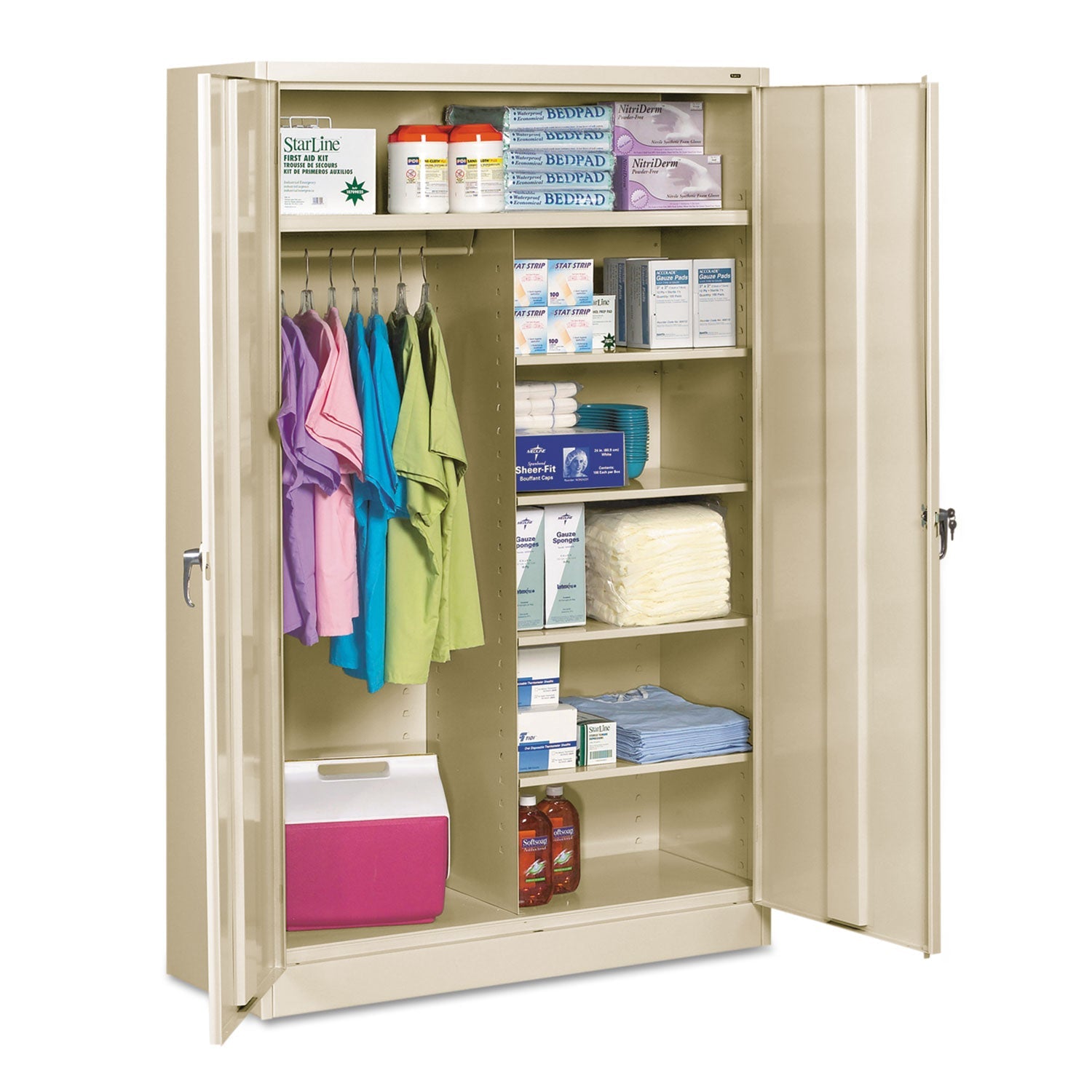 Jumbo Combination Storage Cabinet | Tennsco, Putty