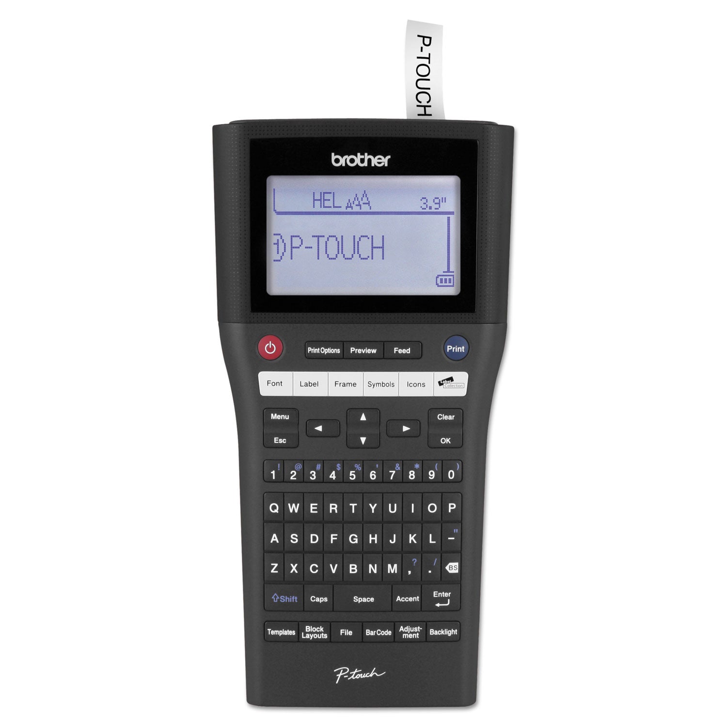 Brother P-Touch® Pt-H500li Rechargeable Take-It-Anywhere Labeler With Pc-Connectivity, 30 Mm/s Print Speed, 4.8 X 9.7 X 3.5