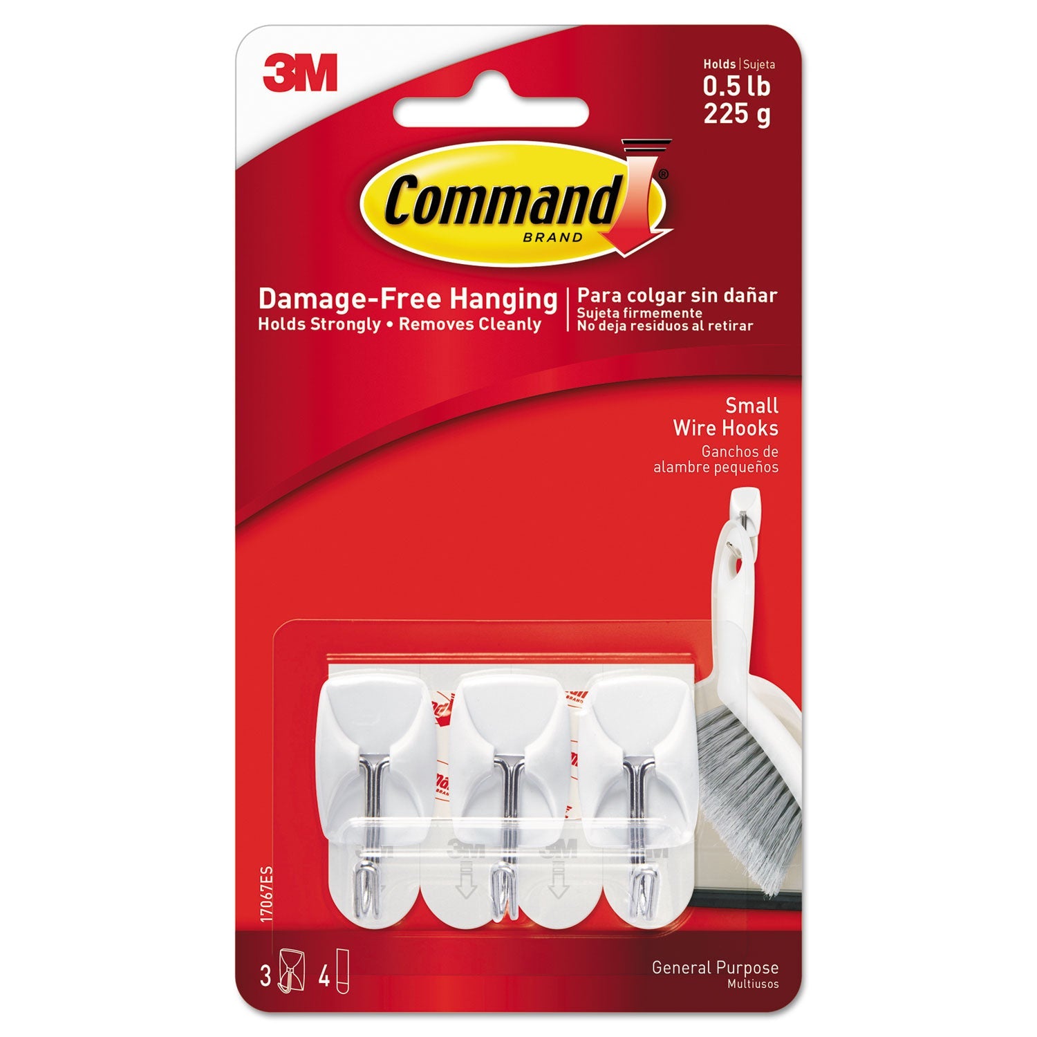 Command Small Wire Hooks | White 3-Pack