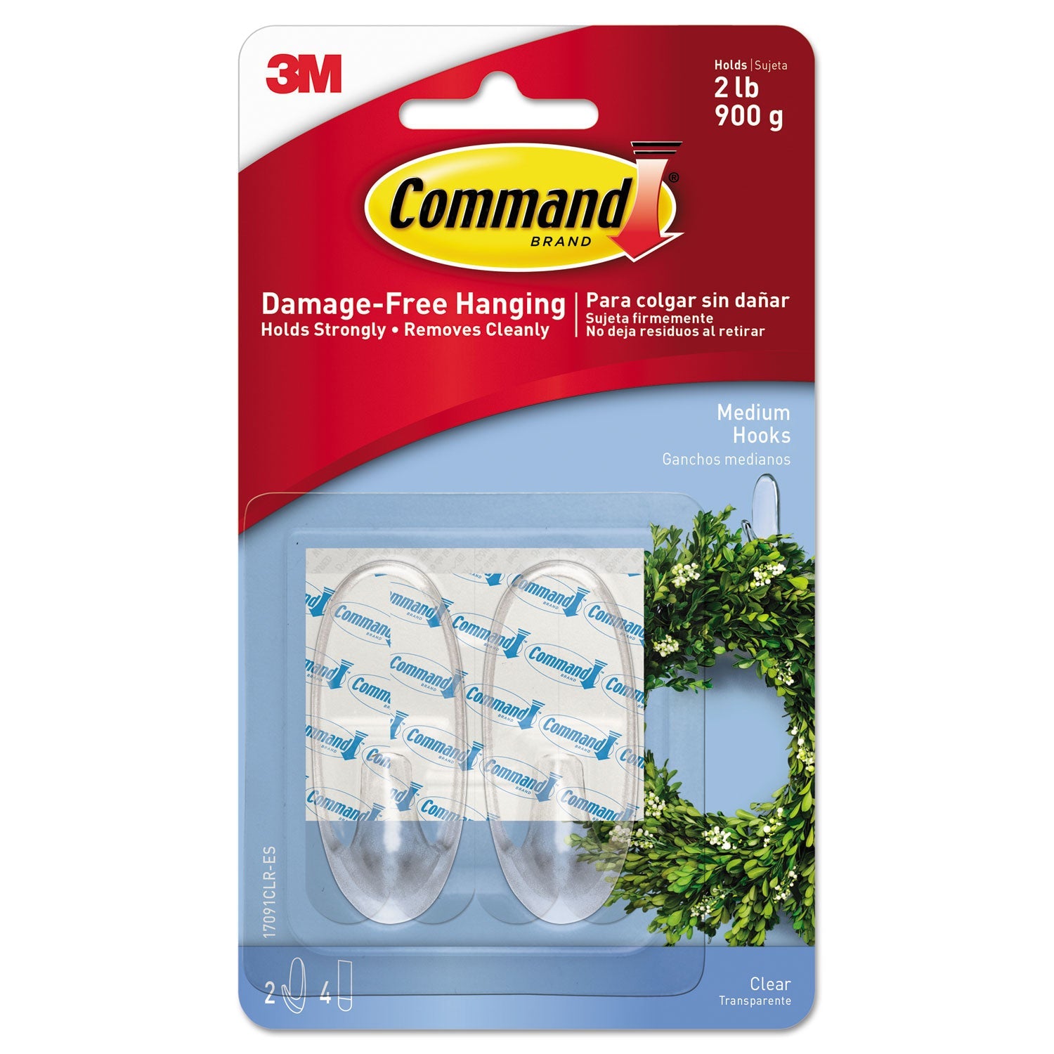 Command Medium Clear Hooks | 2-Pack