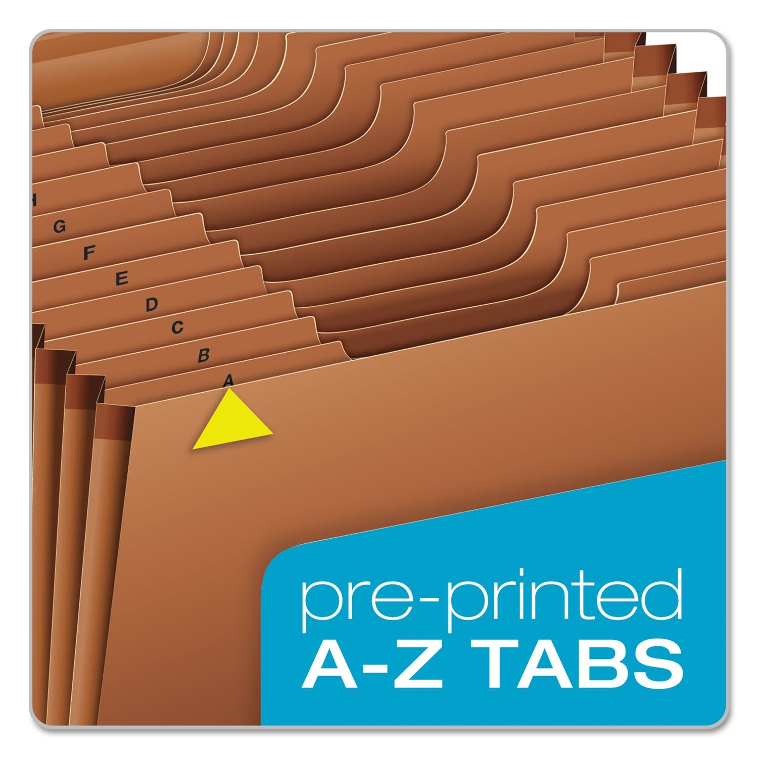 Pendaflex® Heavy-Duty Expanding File with Reinforced Flap, 21 Sections, Elastic Cord Closure, 1/3-Cut Tabs, Legal Size, Redrope