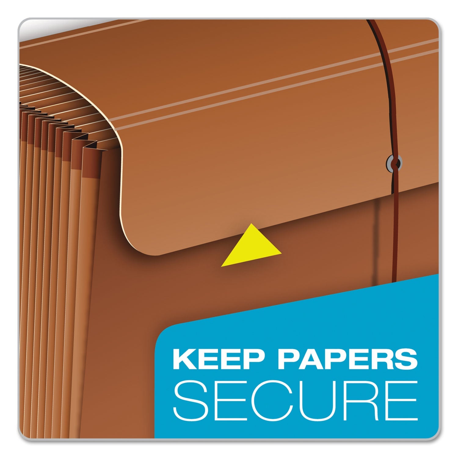 Pendaflex® Heavy-Duty Expanding File with Reinforced Flap, 21 Sections, Elastic Cord Closure, 1/3-Cut Tabs, Legal Size, Redrope