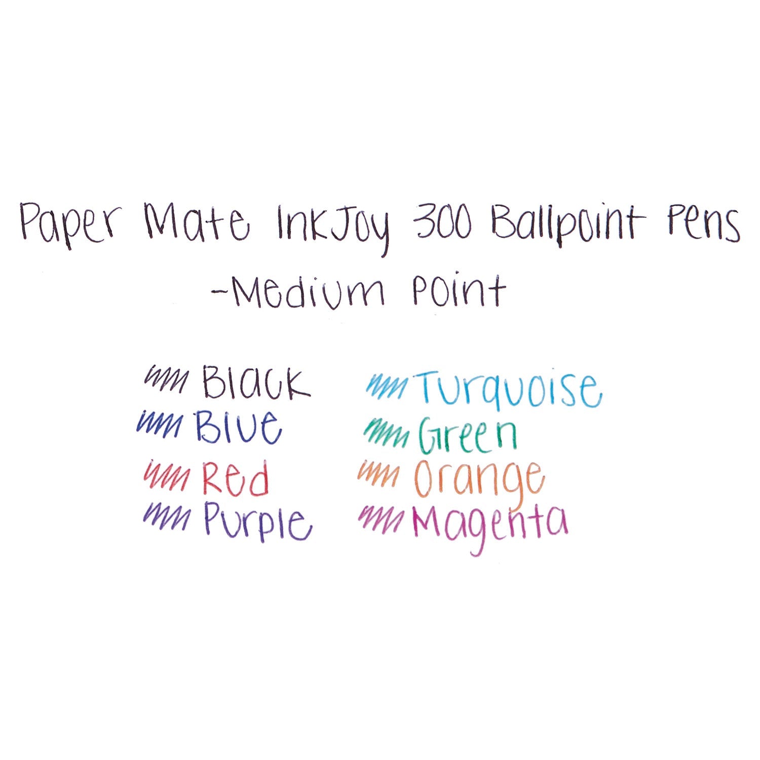 Paper Mate® InkJoy 300 RT Ballpoint Pen, Retractable, Medium 1 mm, Assorted Ink and Barrel Colors, 8/Pack