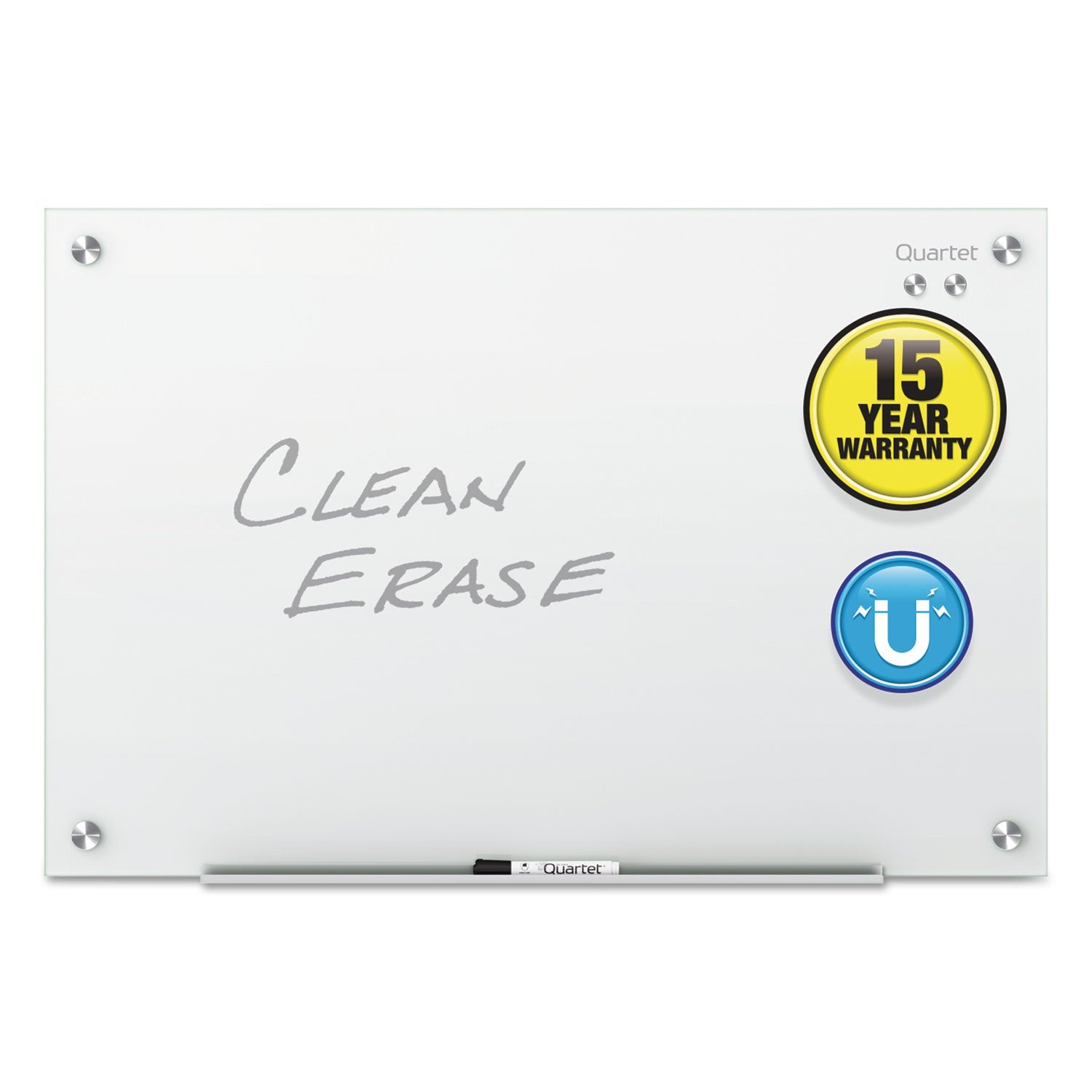 Quartet® Infinity Magnetic Glass Marker Board, 72" x 48", White Surface