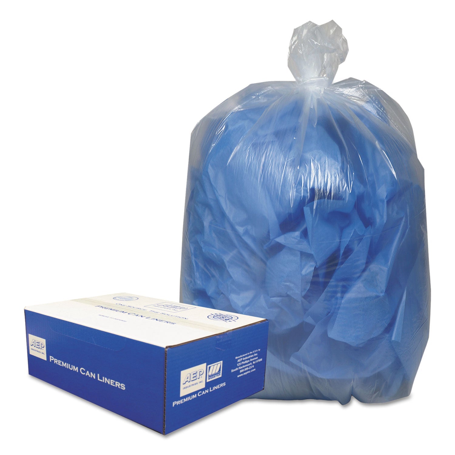 Clear Low-Density Can Liners | 60 Gal | 100 ct