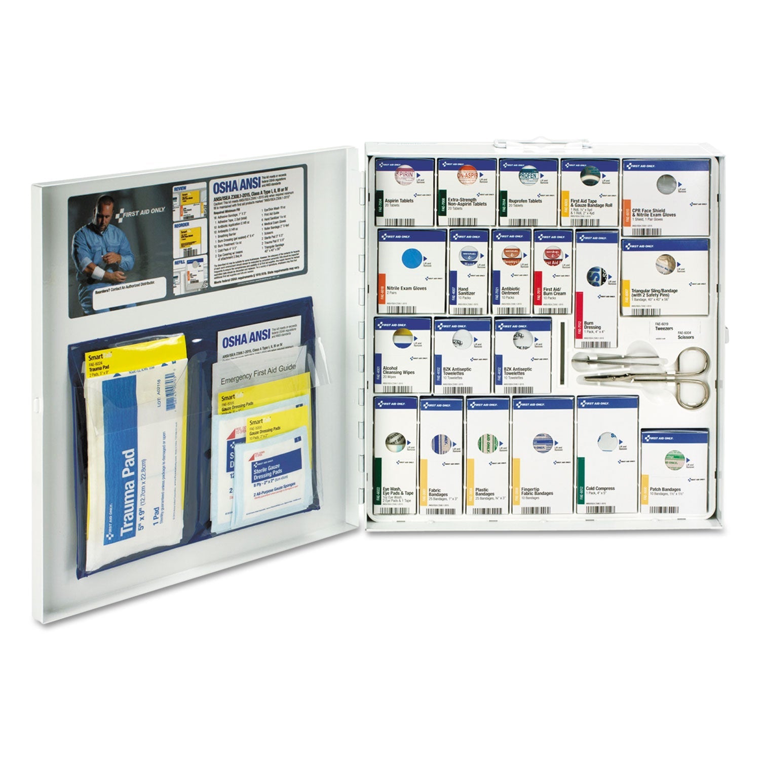 First Aid Only™ SmartCompliance General Business First Aid Station for 50 People, 241 Piece, Metal Case