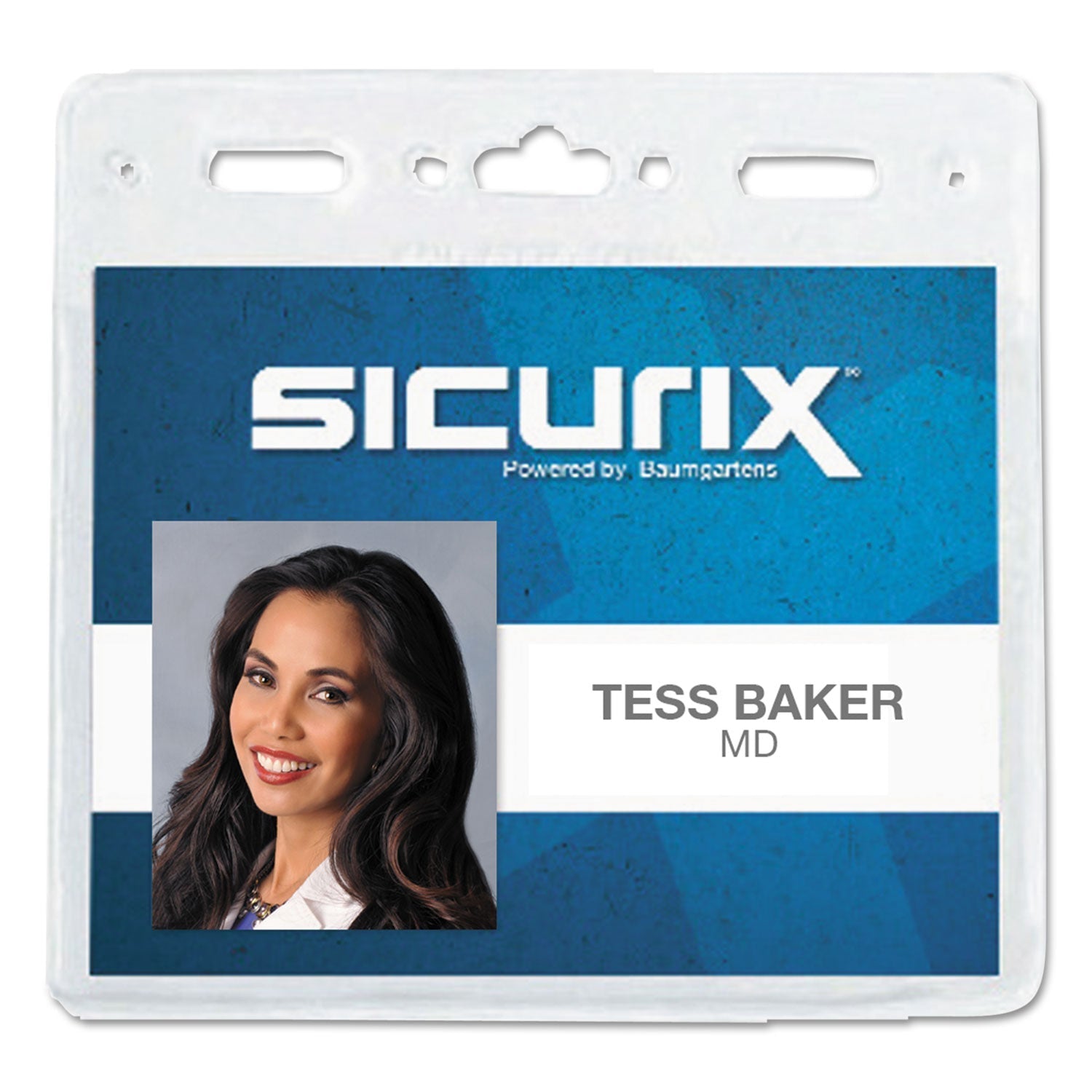 SICURIX Vinyl Badge Holder | 4x3 Clear 50/Pack