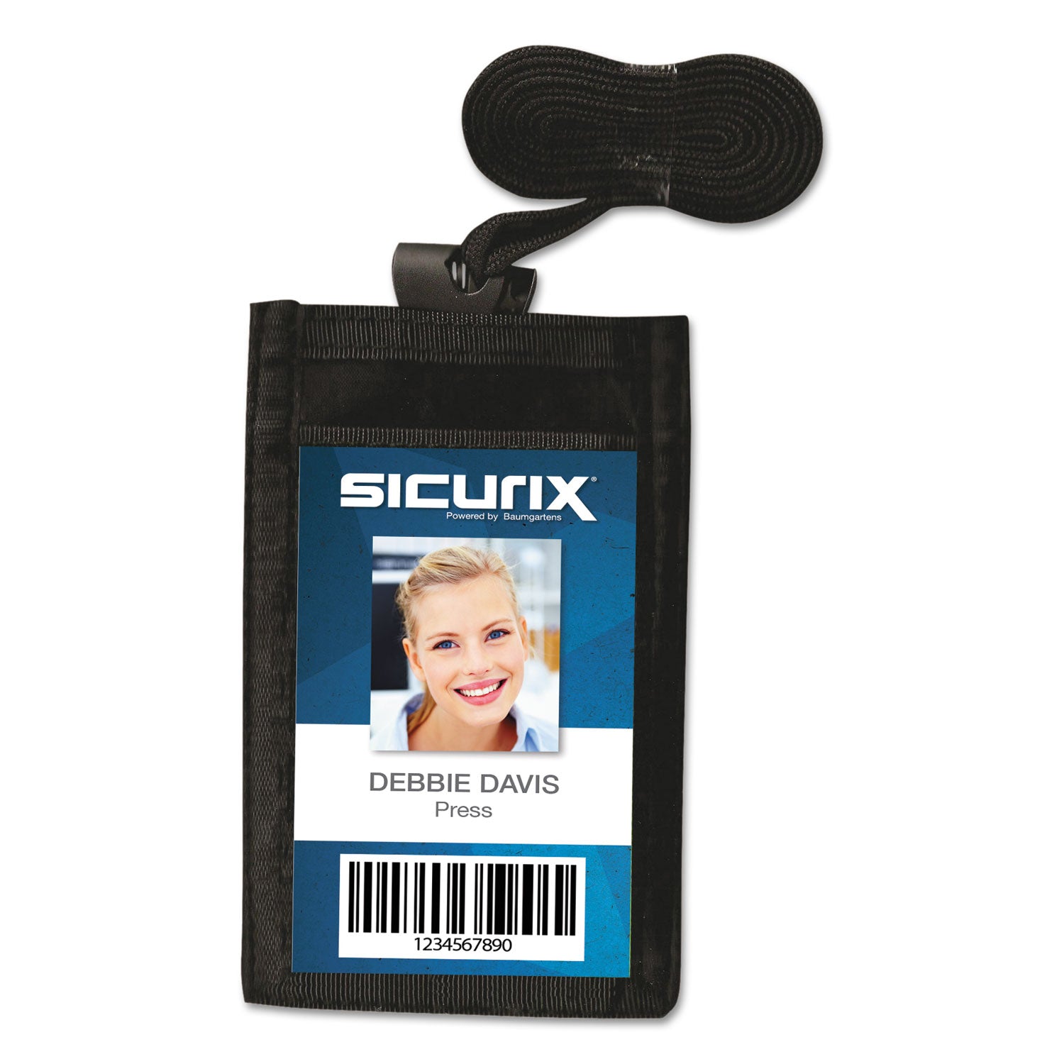 SICURIX® Sicurix Id Neck Pouch, Vertical, 3 X 4 3/4, Black