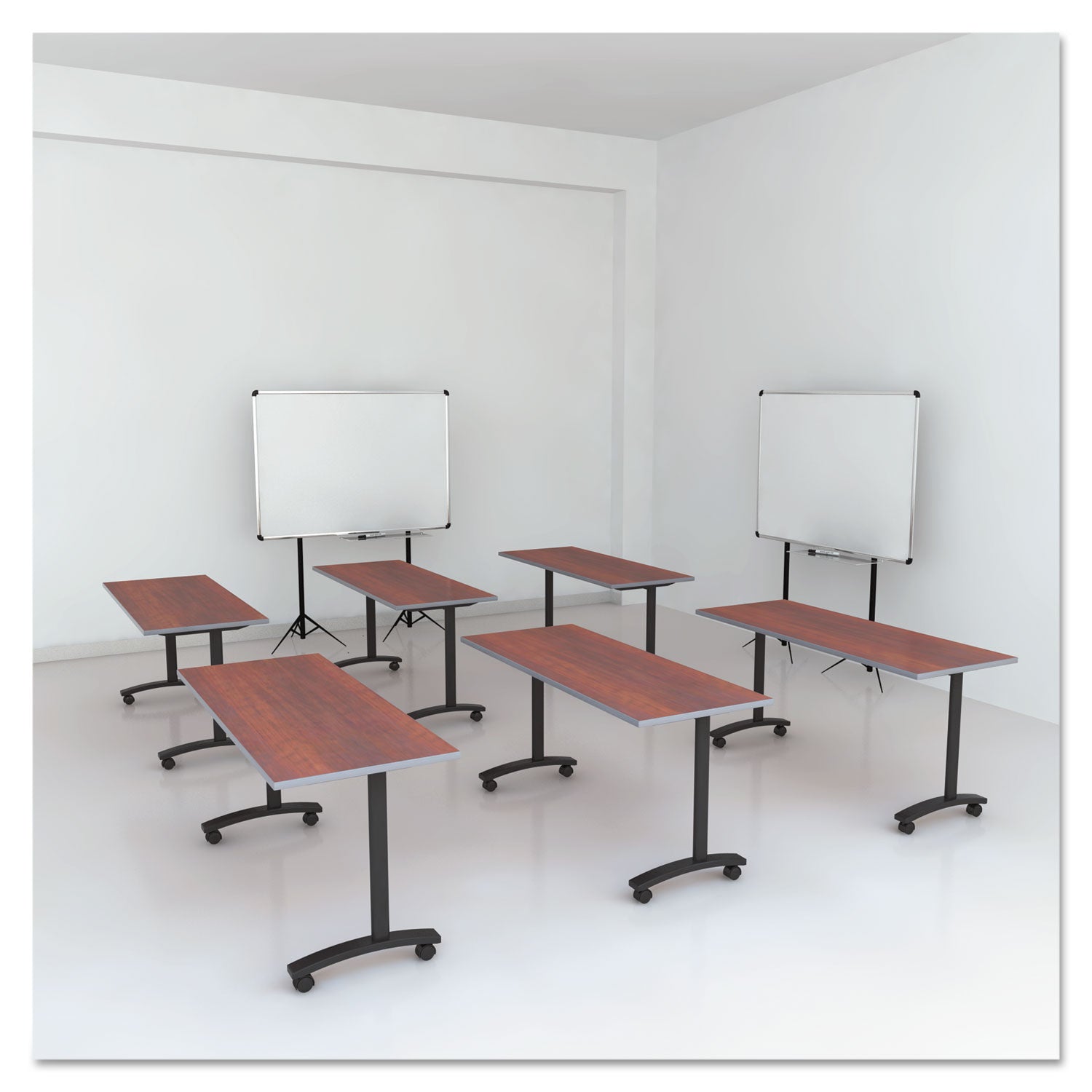 Alera® Reversible Laminate Table Top, Rectangular, 59.5w X 23.63,medium Cherry/mahogany