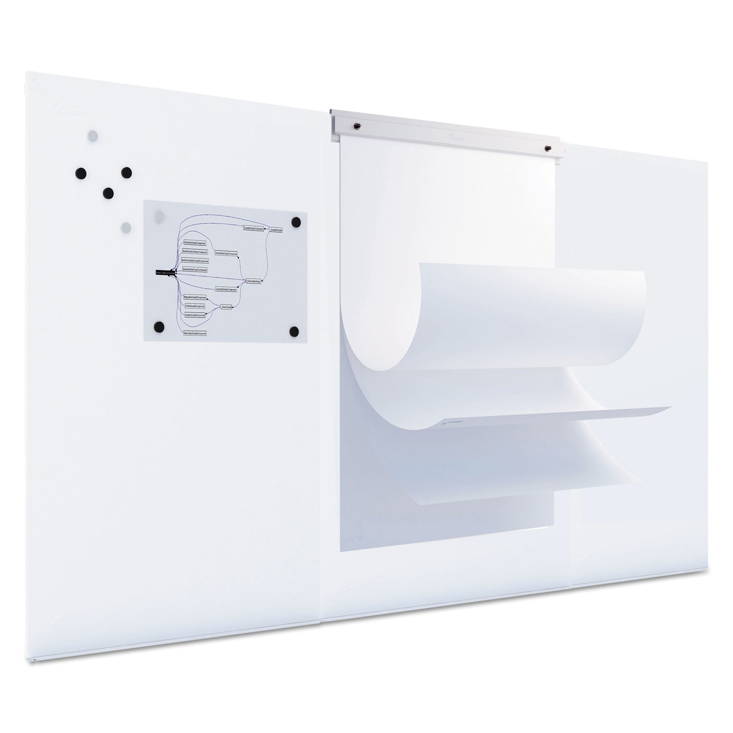 MasterVision® Magnetic Dry Erase Tile Board, 29.5" x 45", White Surface